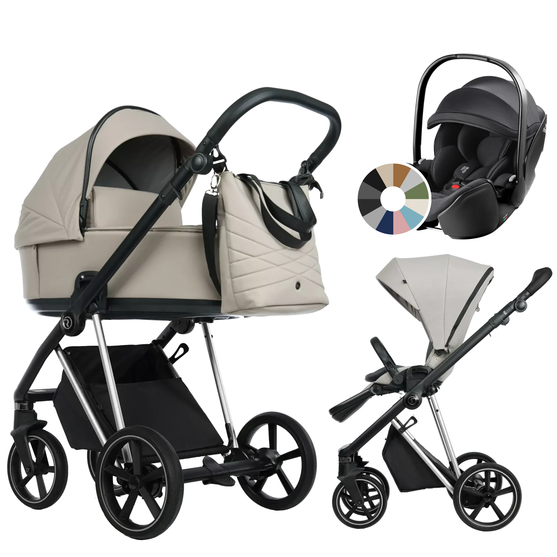 Roan Ivi 2.0 + Britax Römer Baby-Safe Pro +GRATIS - 3w1 | Sesame Champagne