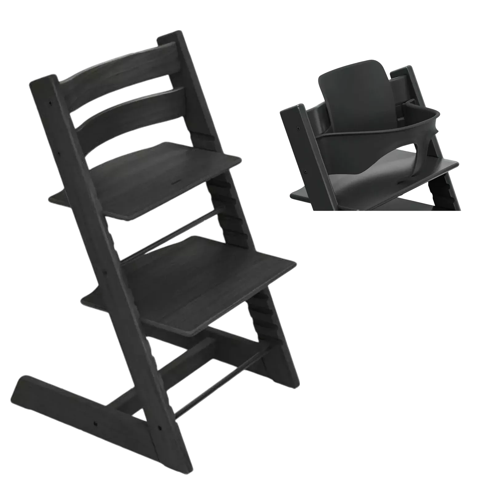 Stokke Tripp Trapp - krzesełko do karmienia + Baby Set | Oak Black