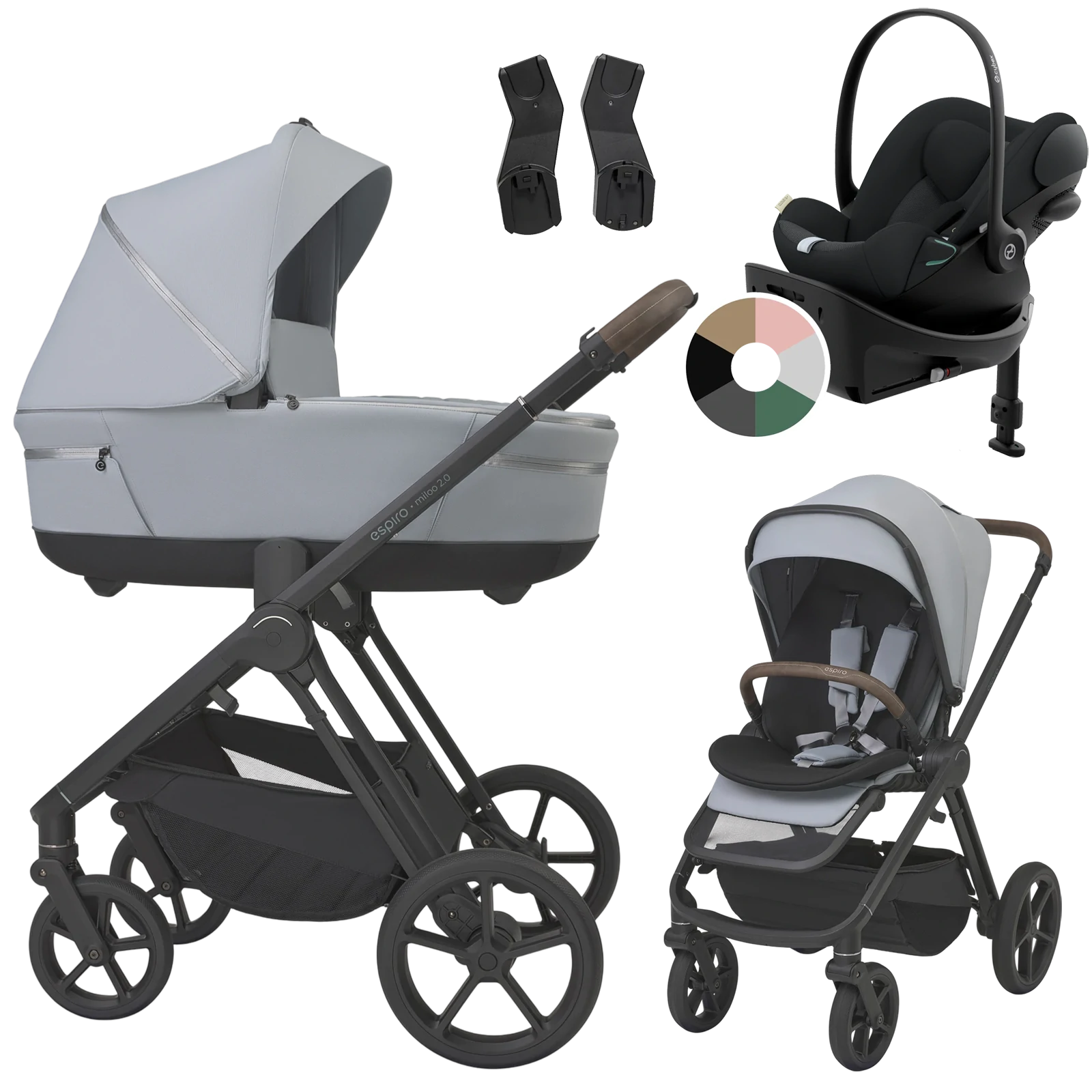 Espiro Miloo 2.0 + Cybex Cloud G + baza G +GRATIS - 4w1 | 303 Unique Dove