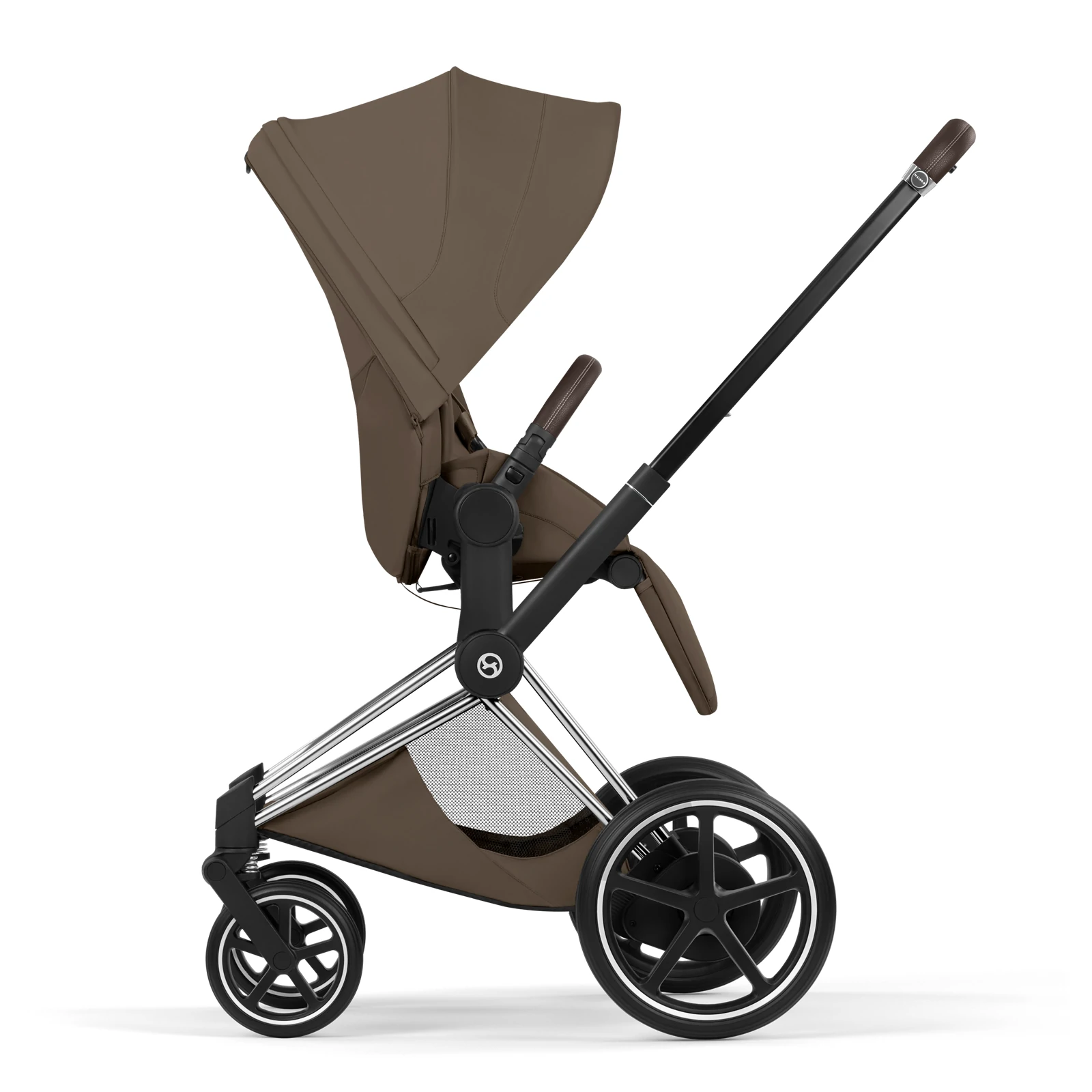 Cybex e-Priam 5.0 - wózek 2w1 | Coconut Brown - Chrome (Style)