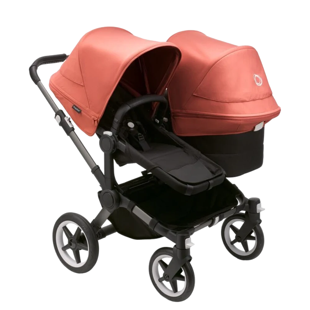 Bugaboo Donkey 5 Duo | Graphite-Midnight Black-Sunrise Red