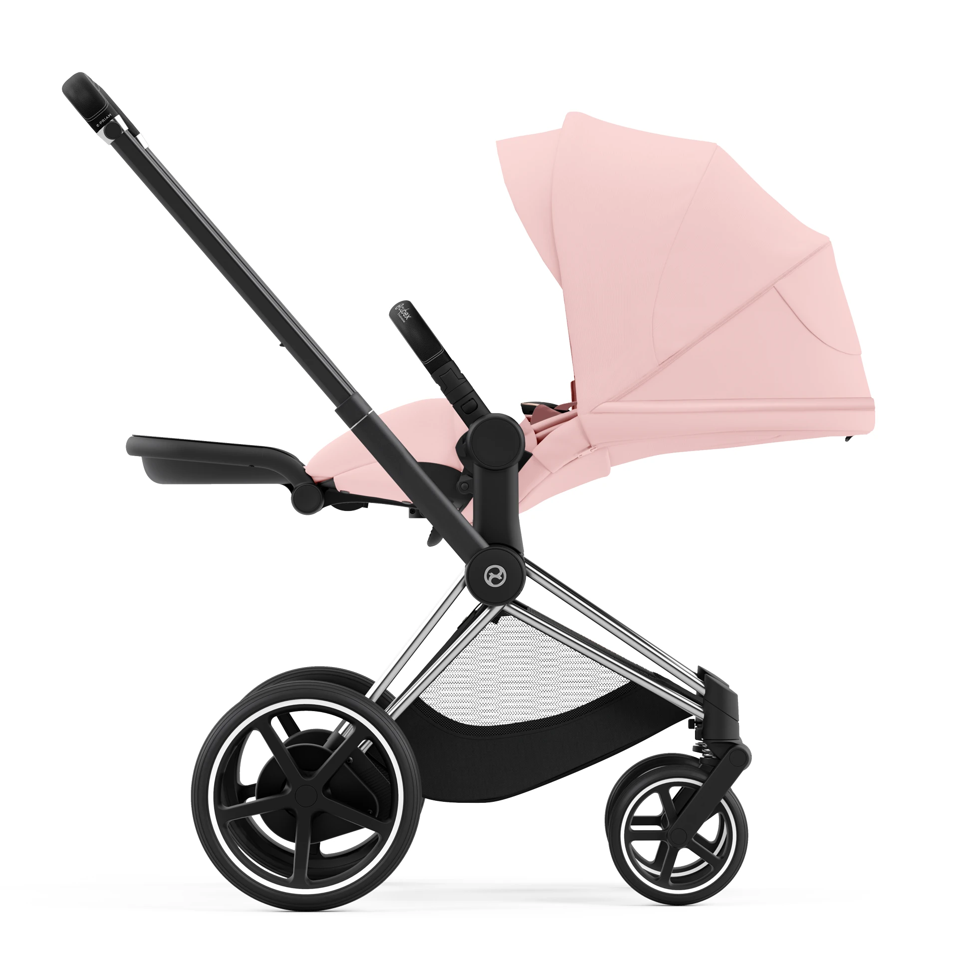 Cybex e-Priam 4.0 - 2w1 | Peach Pink (Chrome Black Frame) Cybex e-Priam 4.0 - 2w1 | Peach Pink (Chrome Black Frame)