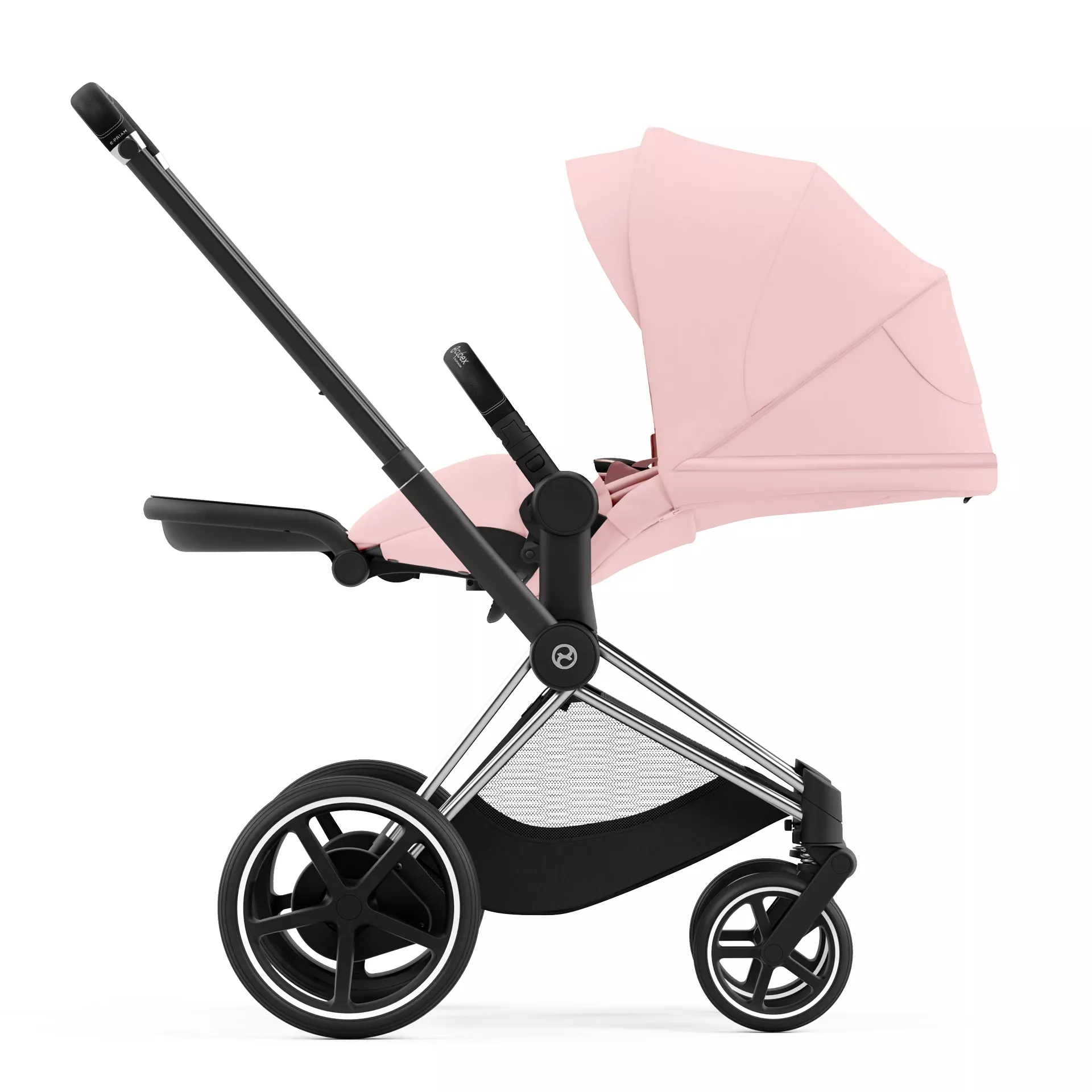Cybex e-Priam 4.0 - 2w1 | Peach Pink (Chrome Black Frame) Cybex e-Priam 4.0 - 2w1 | Peach Pink (Chrome Black Frame)