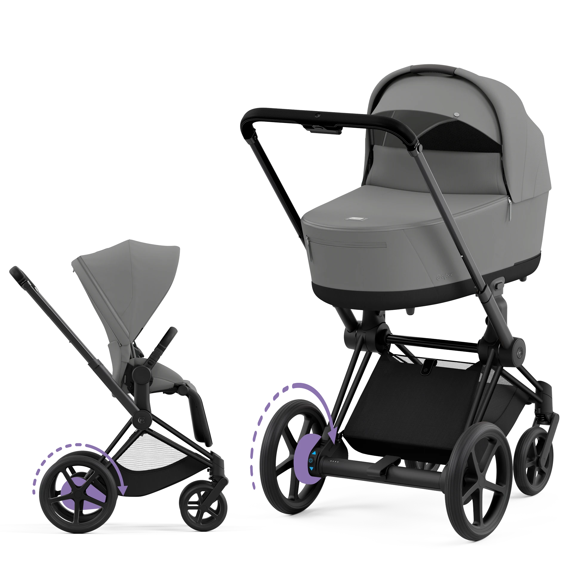 Cybex e-Priam 4.0 - 2w1 | Mirage Grey (Matt Black Frame)