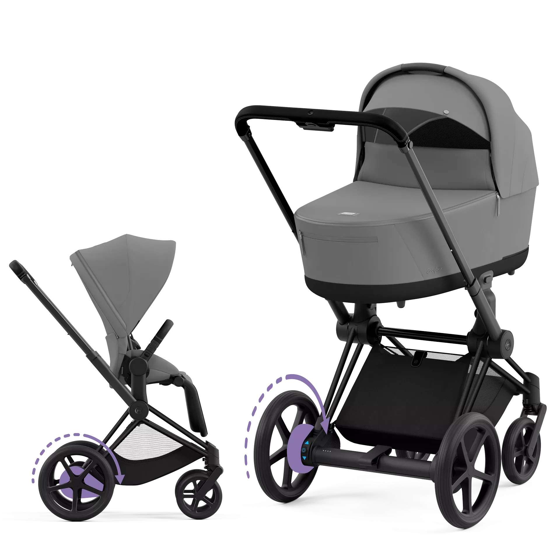 Cybex e-Priam 4.0 - 2w1 | Mirage Grey (Matt Black Frame)