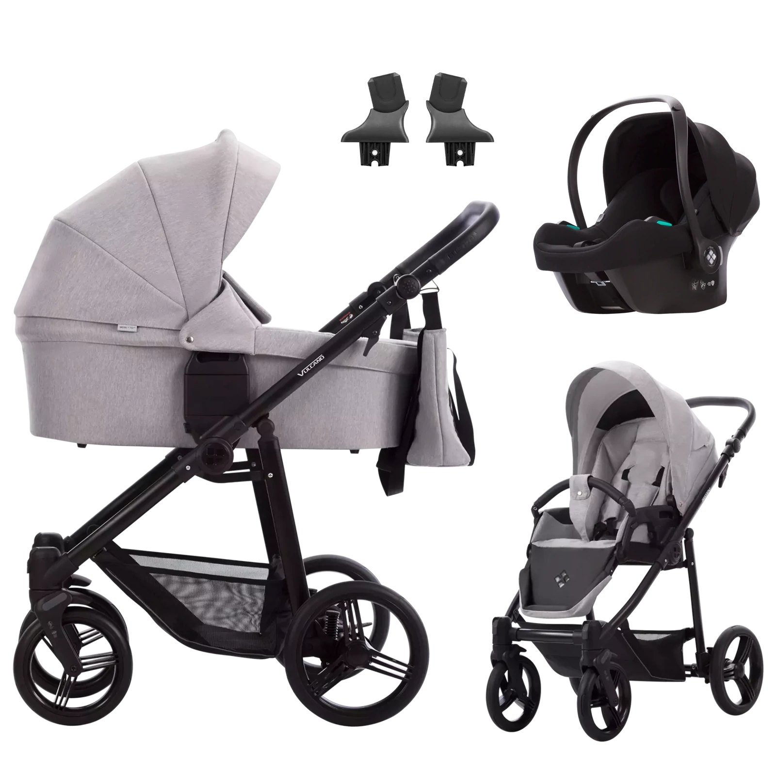 Bebetto Vulcano + Bebetto Cosmo 2.0 +GRATIS - 3w1 | 02 (Black Frame)