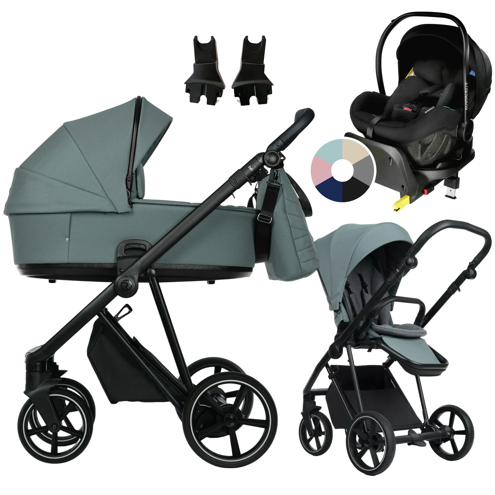 Roan Ivi 2.0 + Avionaut Pixel Pro 2.0 C + baza IQ Orbit +GRATIS - 4w1 | Pine Green Black