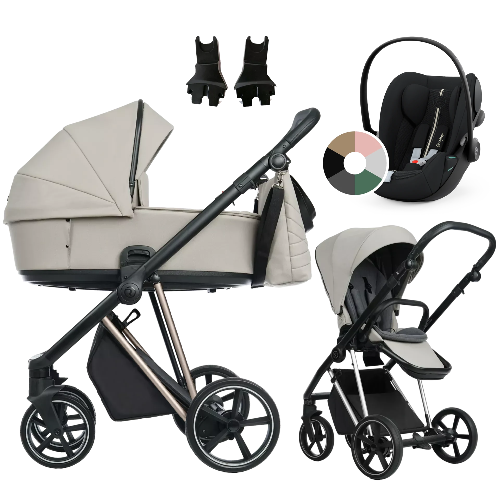 Roan Ivi 2.0 + Cybex Cloud G i-Size +GRATIS - 3w1 | Sesame Champagne