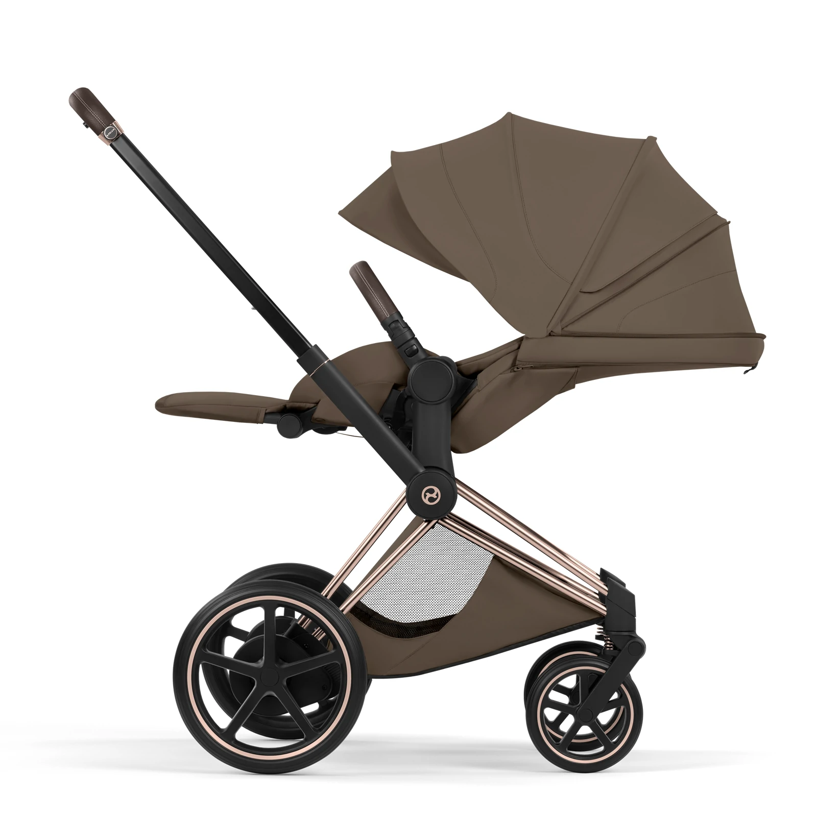 Cybex e-Priam 5.0 - wózek 2w1 | Coconut Brown - Rosegold (Style)