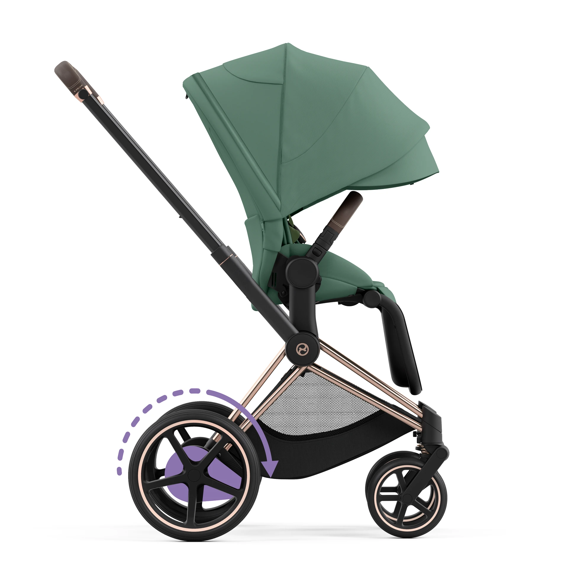 Cybex e-Priam 4.0 - 2w1 | Leaf Green (Rosegold Frame)