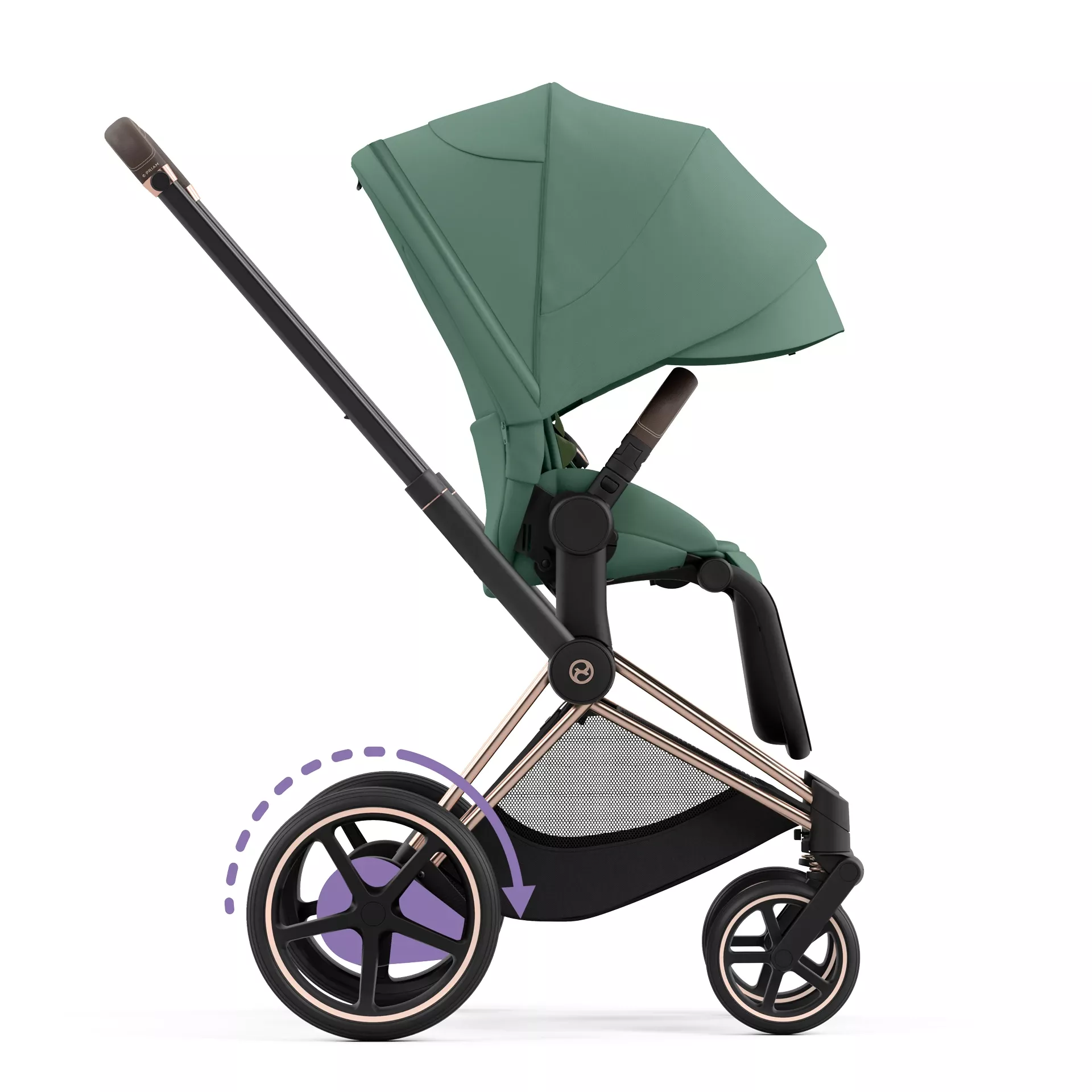 Cybex e-Priam 4.0 - 2w1 | Leaf Green (Rosegold Frame) Cybex e-Priam 4.0 - 2w1 | Leaf Green (Rosegold Frame)