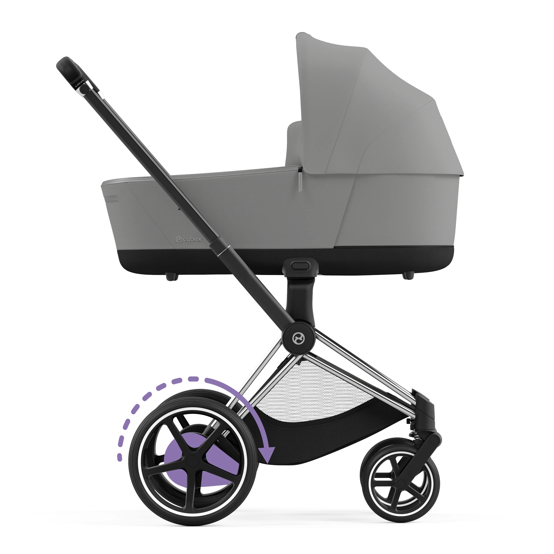 Cybex e-Priam 4.0 - 2w1 | Mirage Grey (Chrome Black Frame) Cybex e-Priam 4.0 - 2w1 | Mirage Grey (Chrome Black Frame)