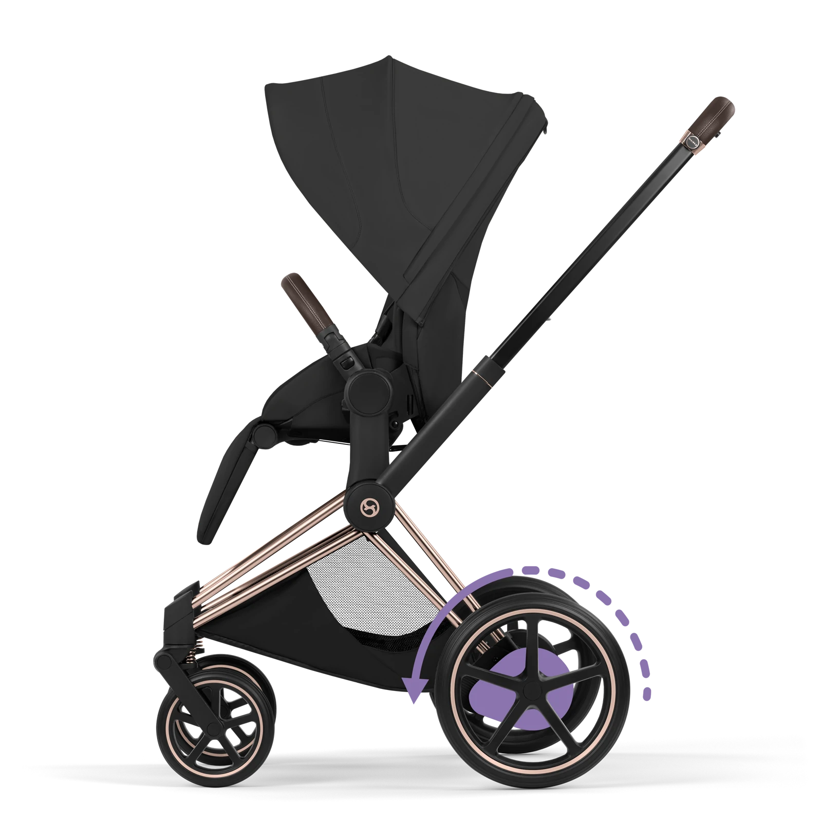 Cybex e-Priam 5.0 - wózek 2w1 | Sepia Black - Rosegold (Style)