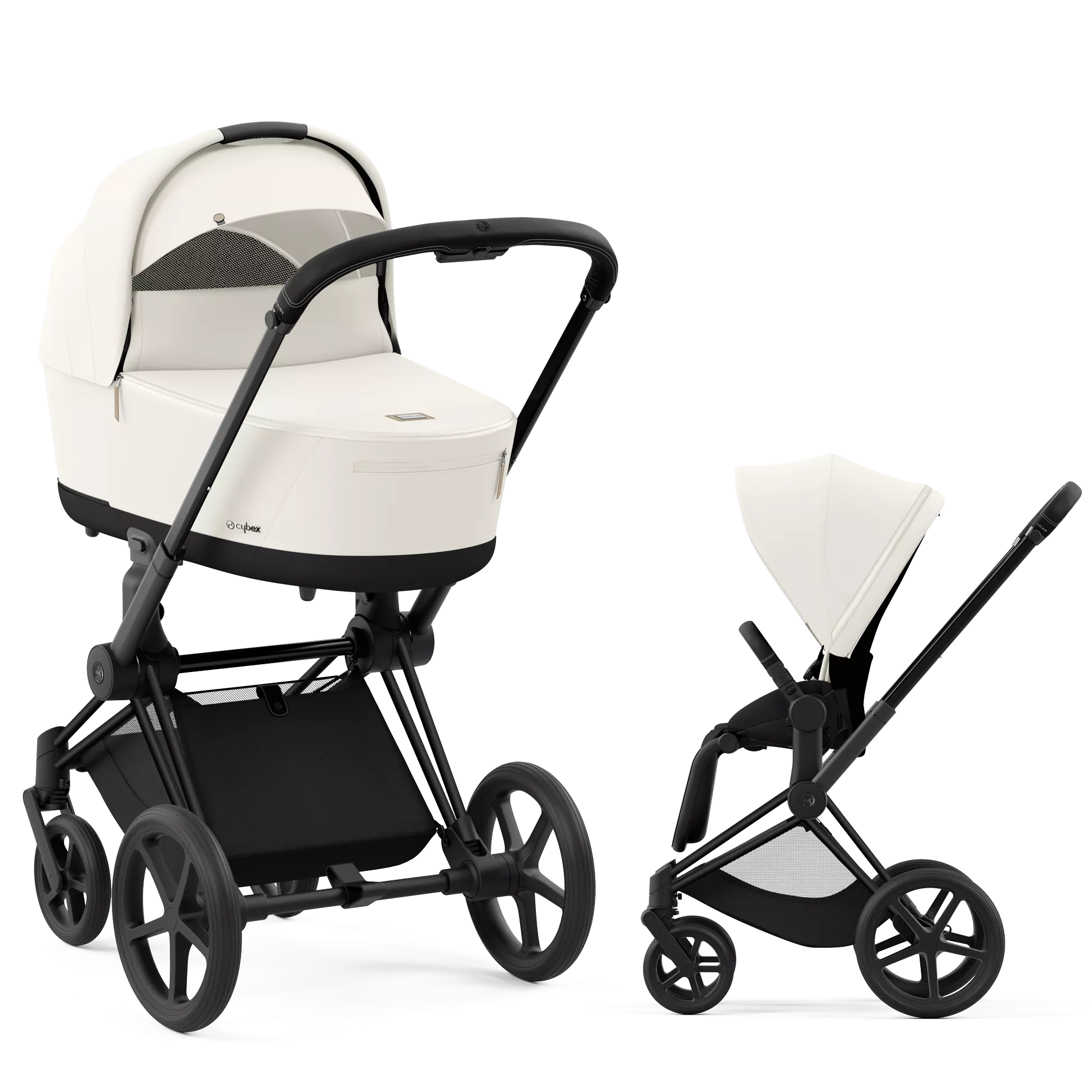 Cybex Priam 4.0 - 2w1 | Off White (Matt Black Frame)