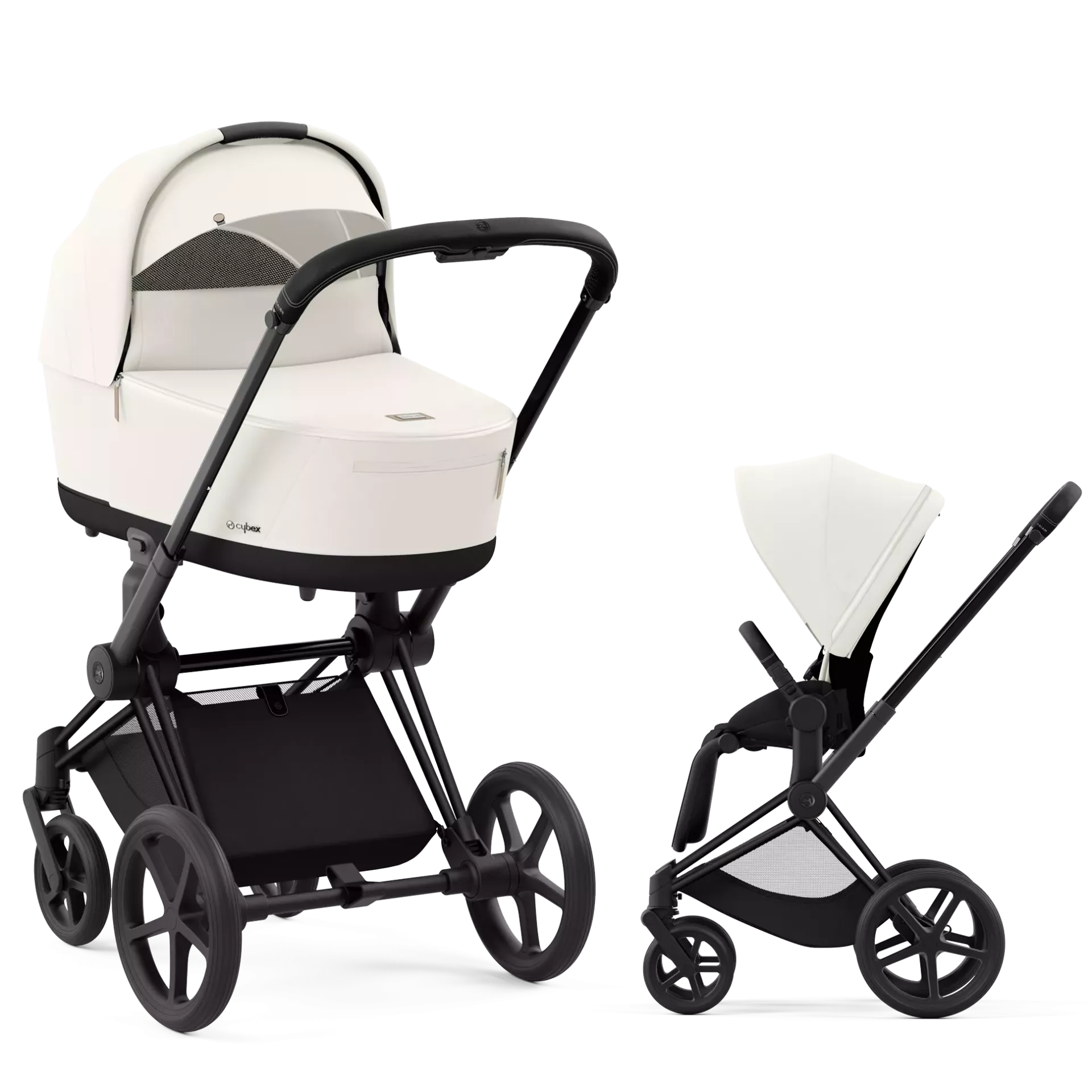 Cybex Priam 4.0 - 2w1 | Off White (Matt Black Frame)