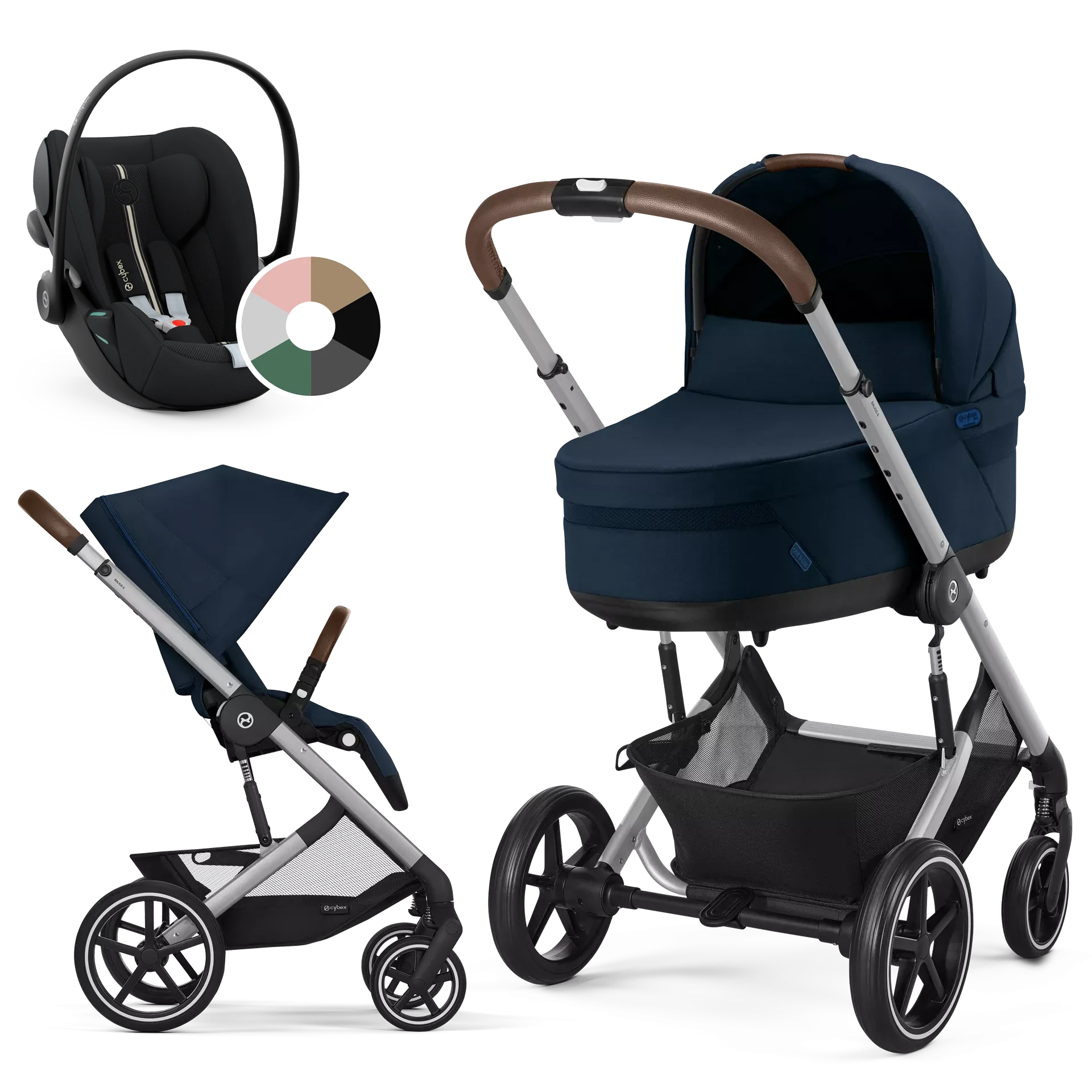 Cybex Balios S Lux + Cybex Cloud G i-Size - wózek 3w1 | Ocean Blue