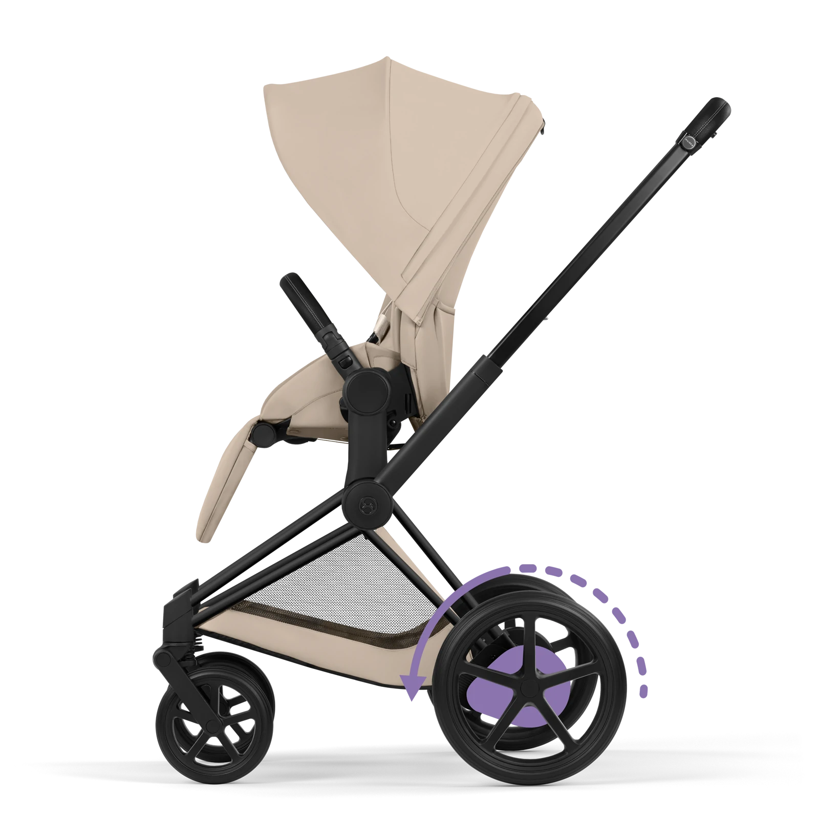 Cybex e-Priam 5.0 - wózek 2w1 | Cozy Beige - Matt Black (Comfort)