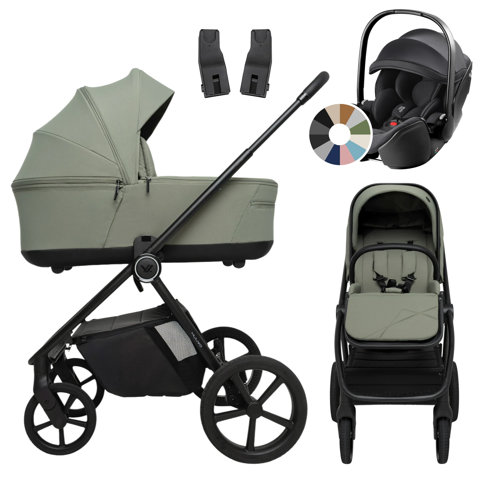 Muuvo One + Britax Römer Baby-Safe Pro +GRATIS - 3w1 | Olive