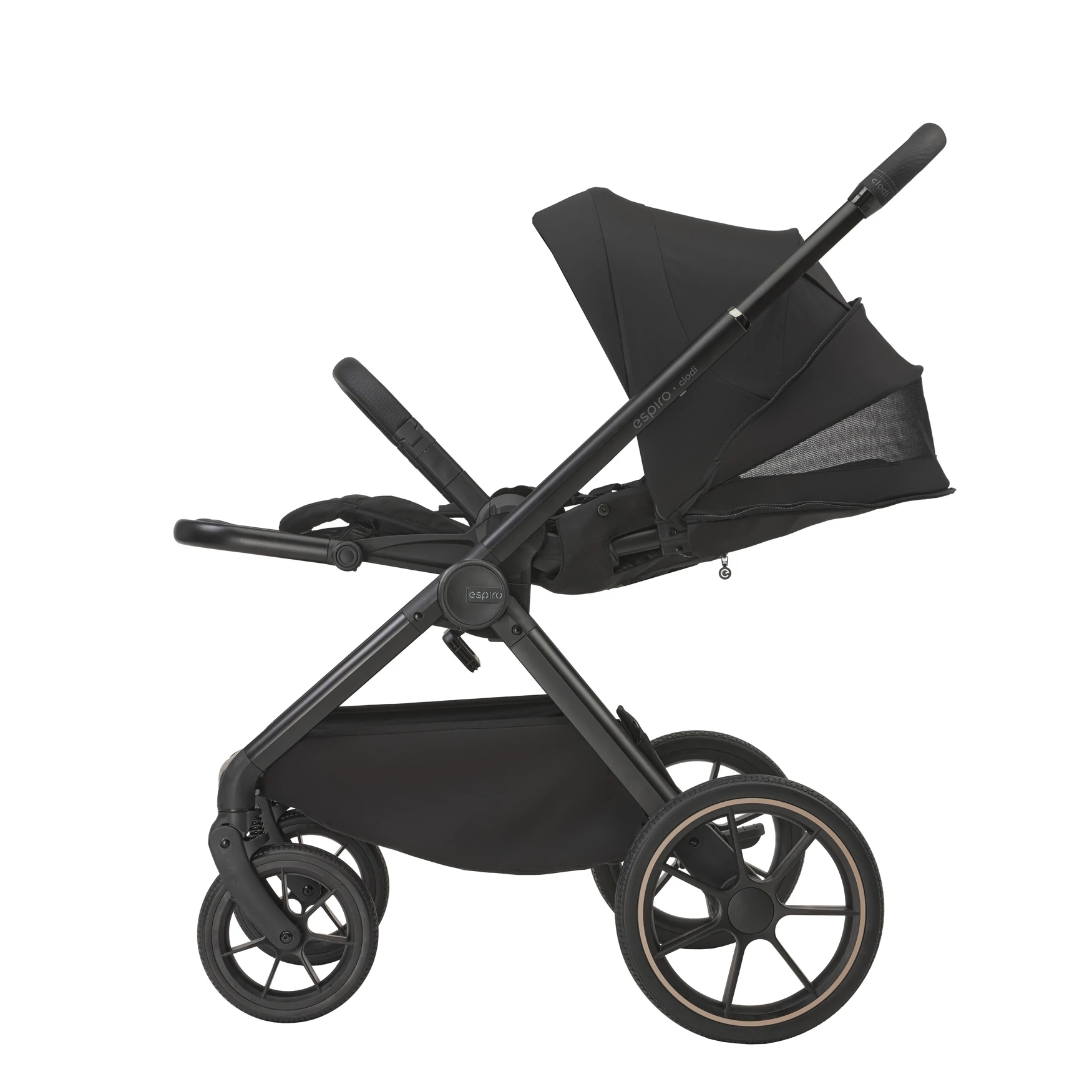 Espiro Clodi - wózek 2w1 | 10 Trendy Black