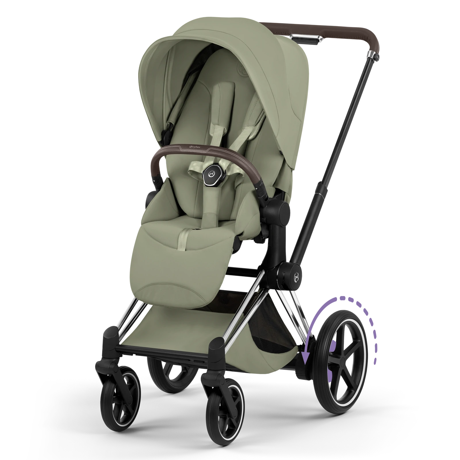 Cybex e-Priam 5.0 - wózek 2w1 | Sage Green - Chrome (Style)