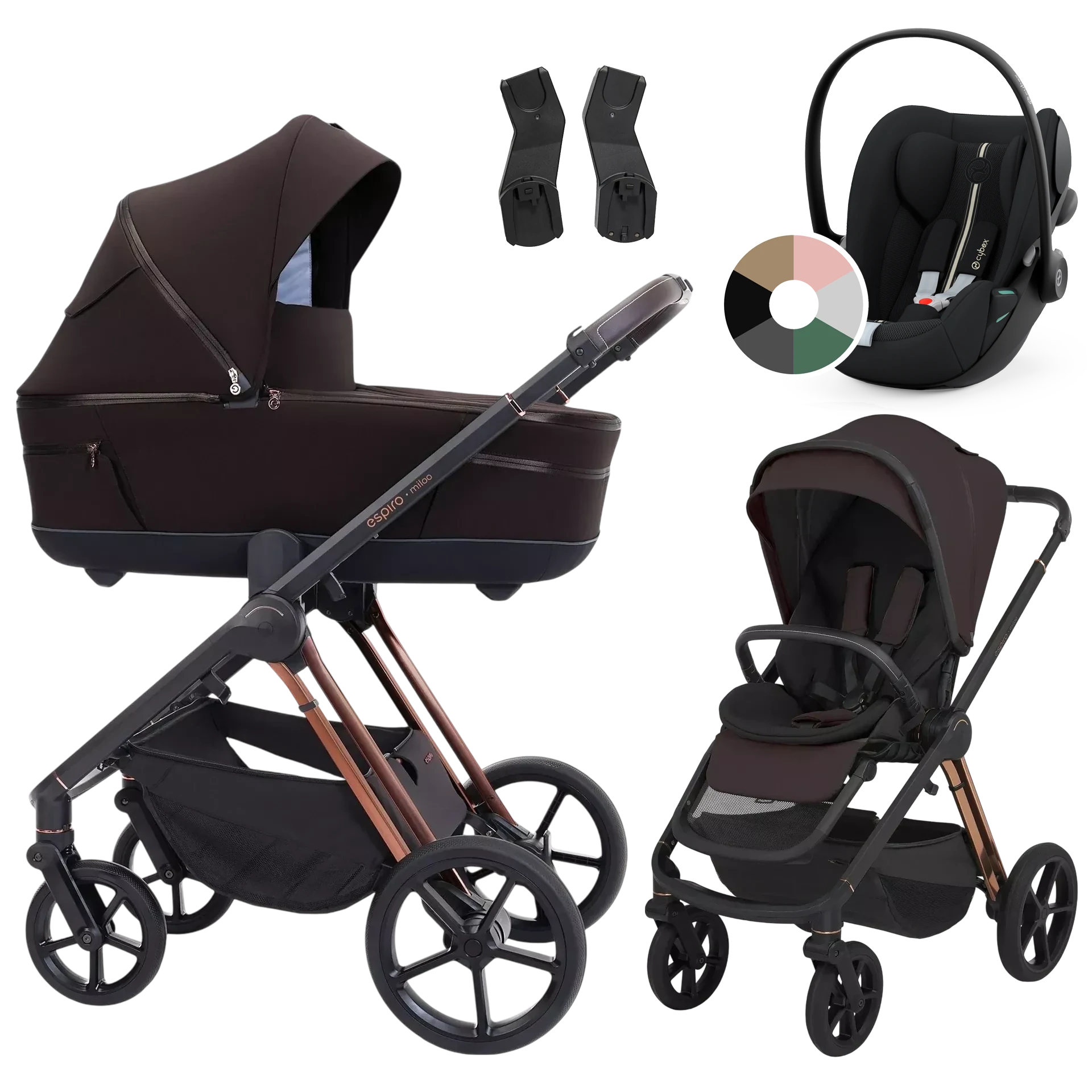 Espiro Miloo + Cybex Cloud G i-Size +GRATIS - 3w1 | 208 Excellent Chocolate