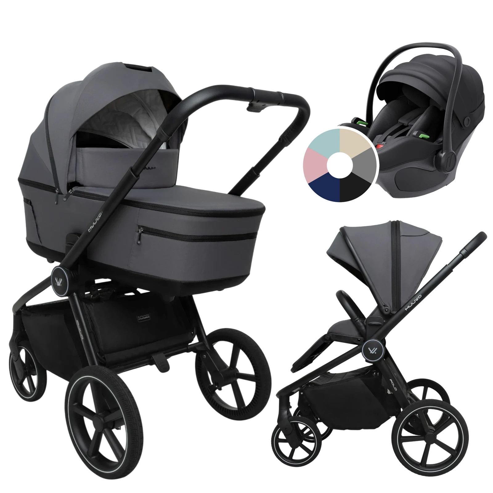 Muuvo Fold + Avionaut Pixel 3 + GRATIS - 3w1 | Iron Graphite
