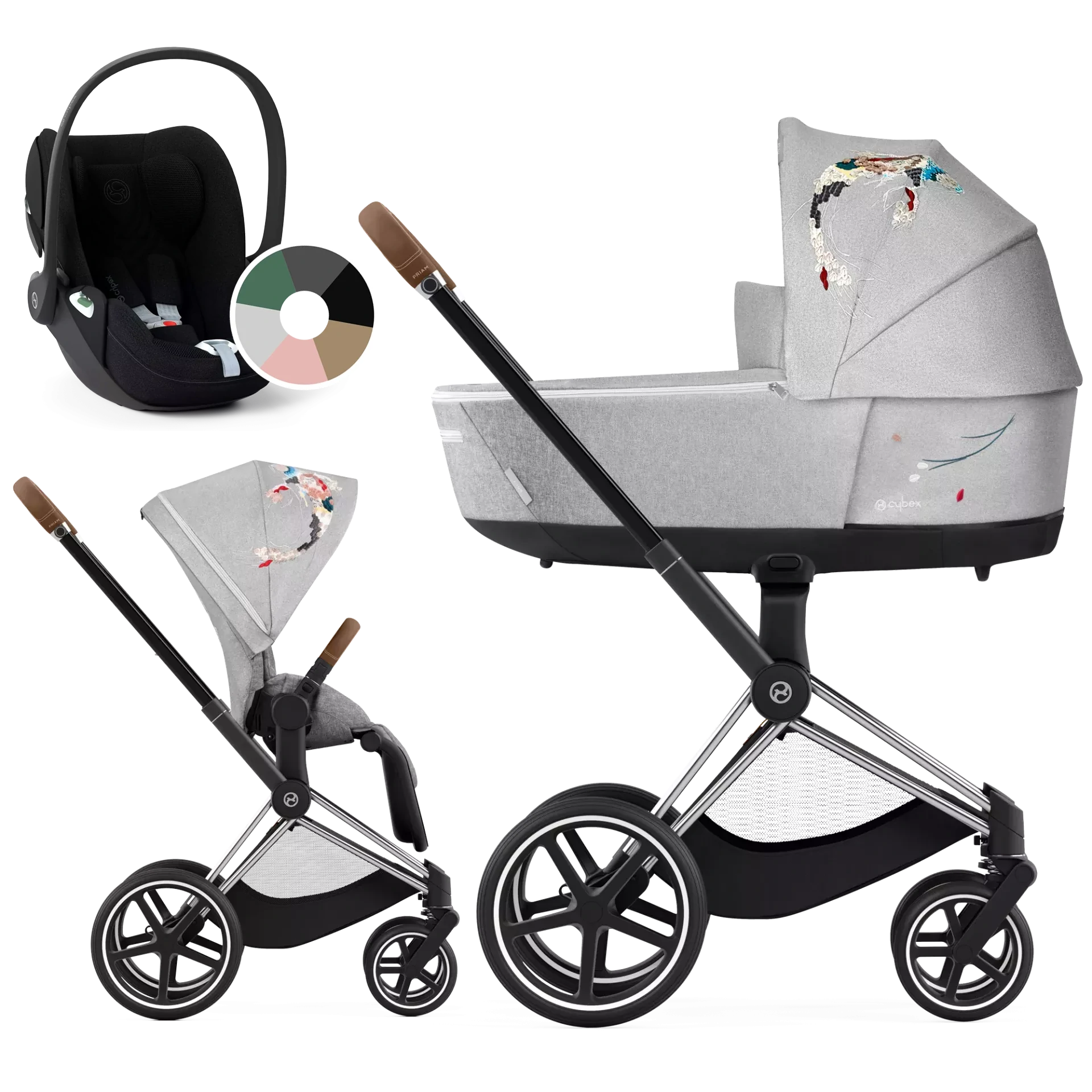 Cybex Priam 4.0 + Cybex Cloud T i-Size - 3w1 | Koi - Fashion Collection