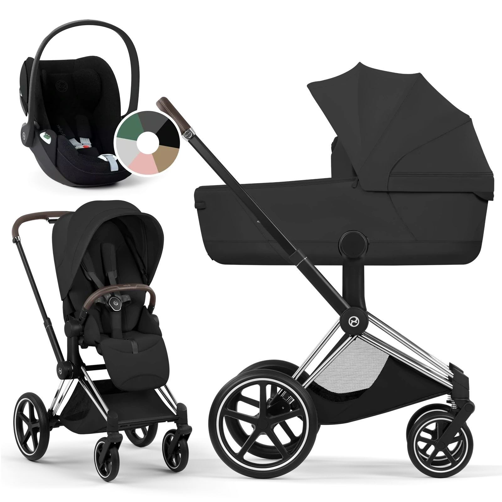 Cybex Priam 5.0 - wózek 3w1 | Sepia Black - Chrome (Style)