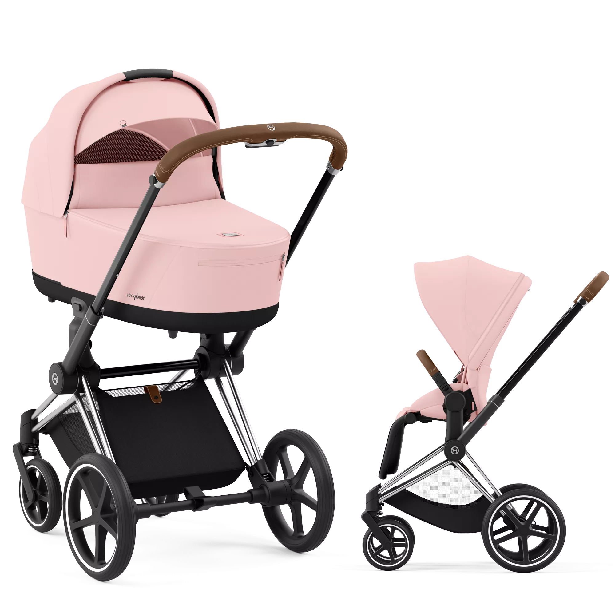 Cybex Priam 4.0 - 2w1 | Peach Pink (Chrome Brown Frame)