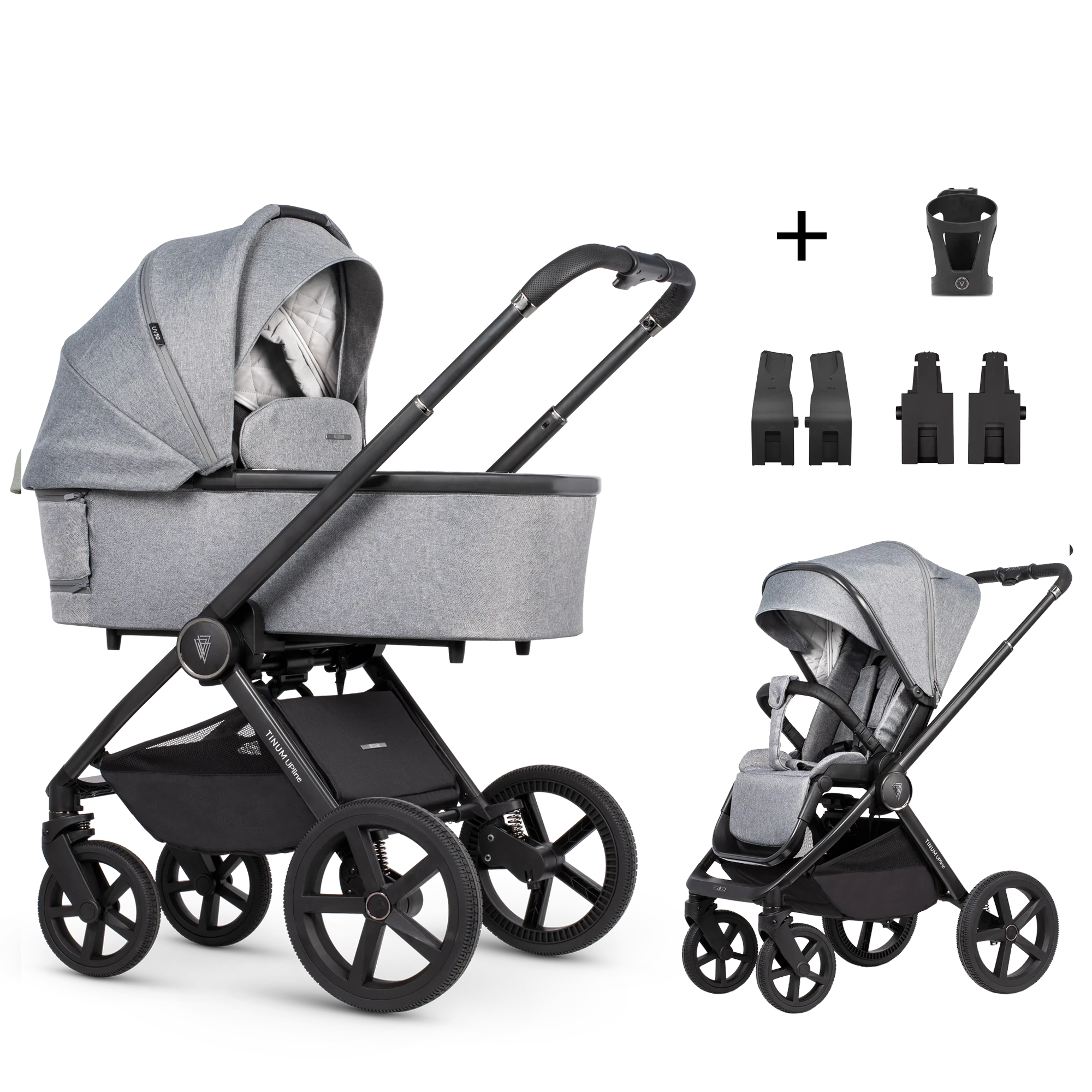 Venicci Tinum Upline +AKCESORIA - 2w1 | Classic Grey