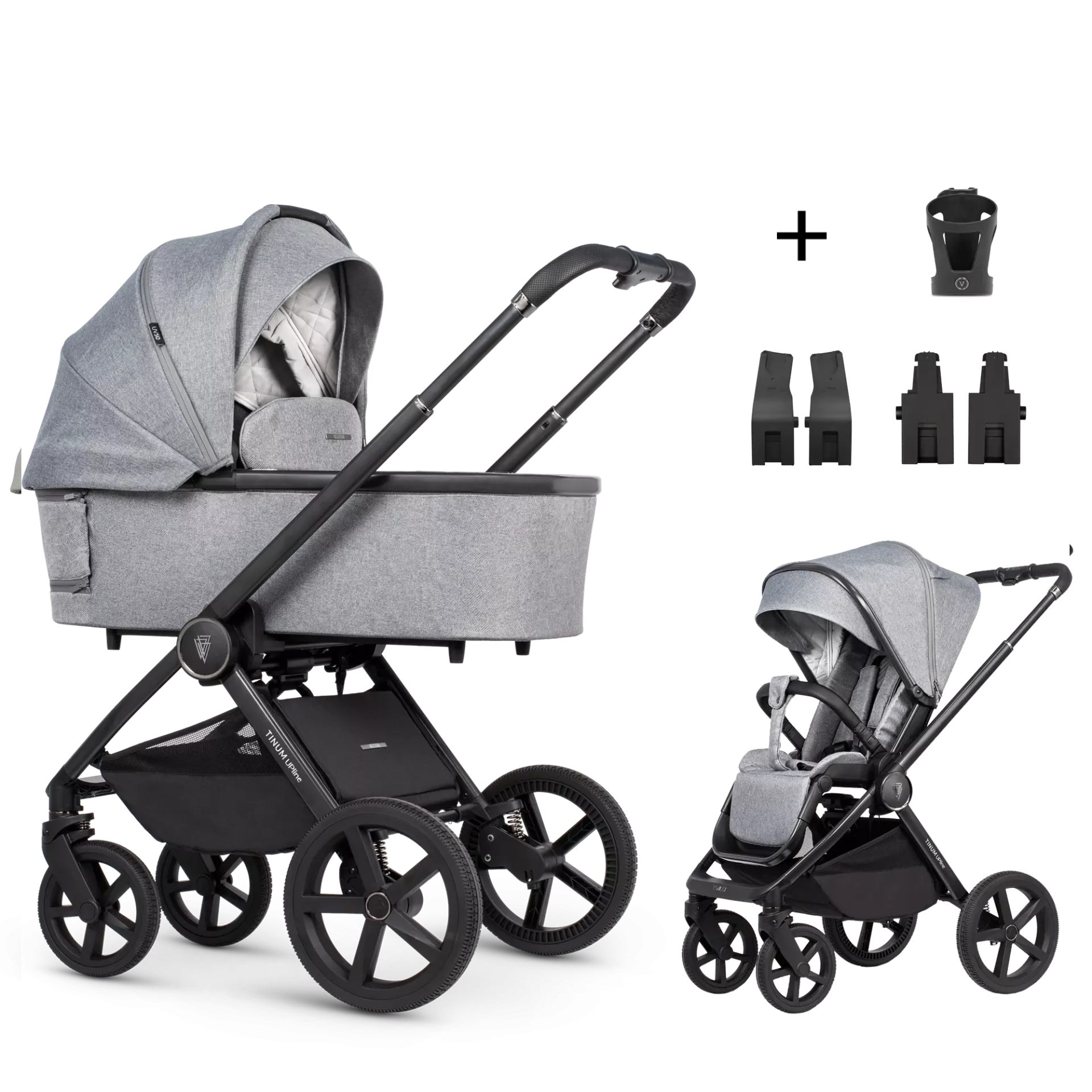 Venicci Tinum Upline +AKCESORIA - 2w1 | Classic Grey