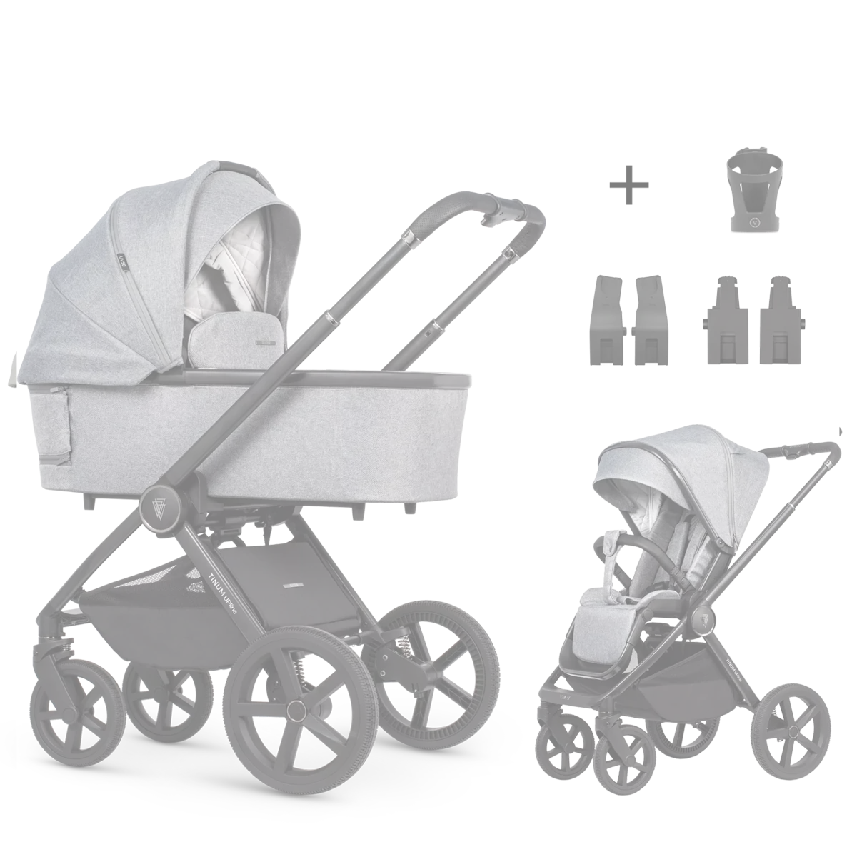 Venicci Tinum Upline +AKCESORIA - 2w1 | Classic Grey