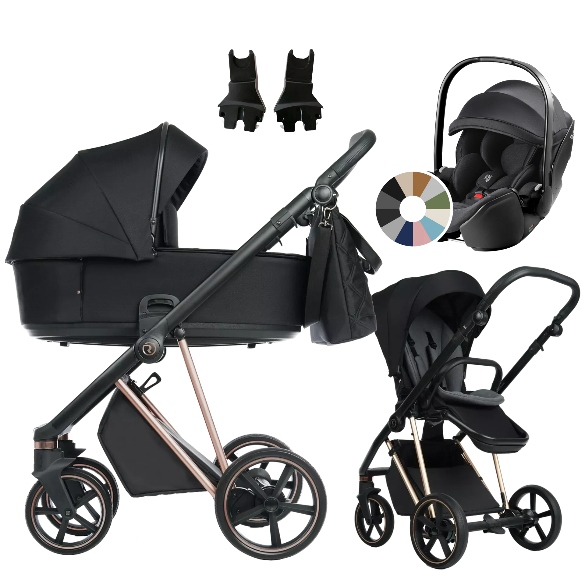Roan Ivi 2.0 + Britax Römer Baby-Safe Pro +GRATIS - 3w1 | Raven Rosegold
