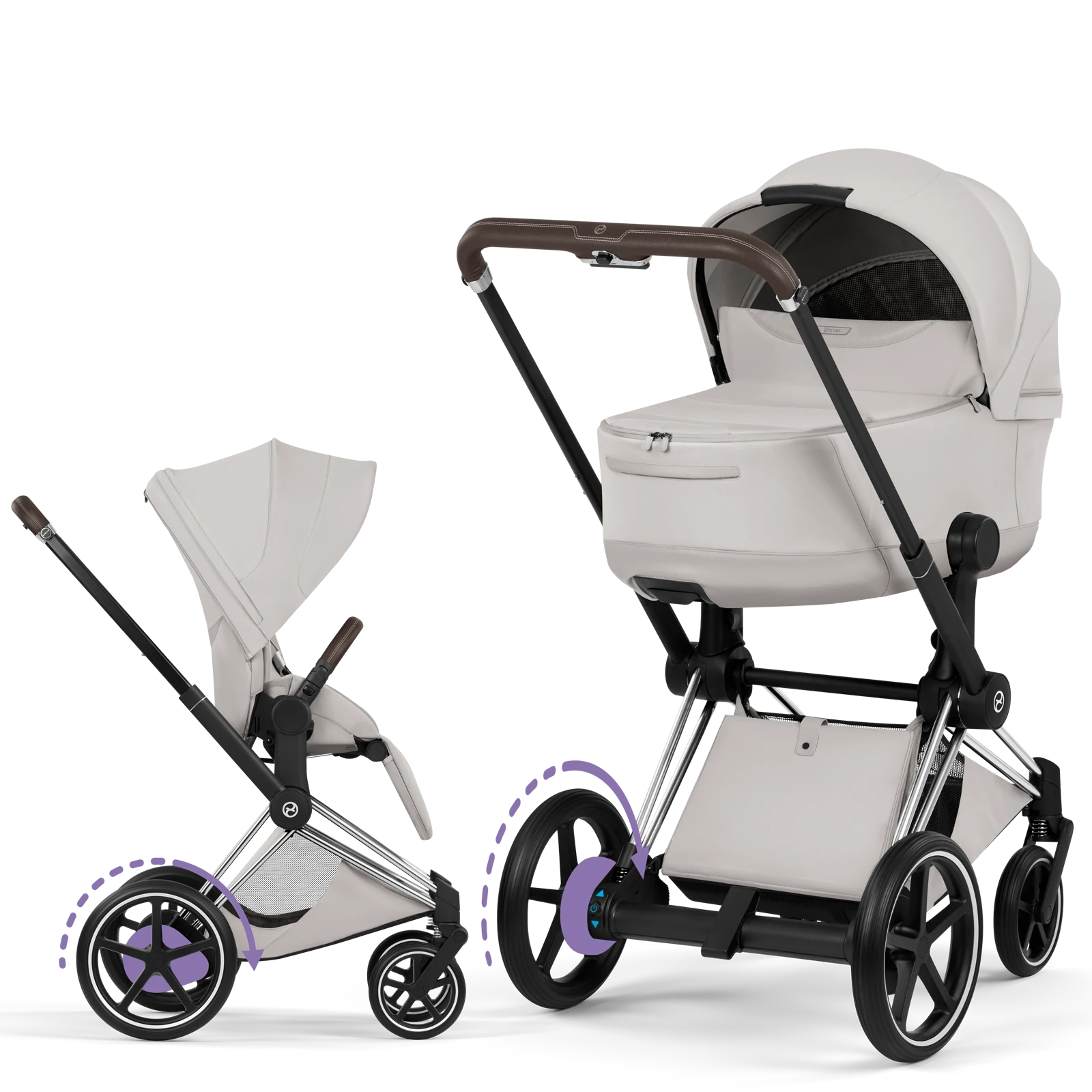 Cybex e-Priam 5.0 - wózek 2w1 | City Grey - Chrome (Style)