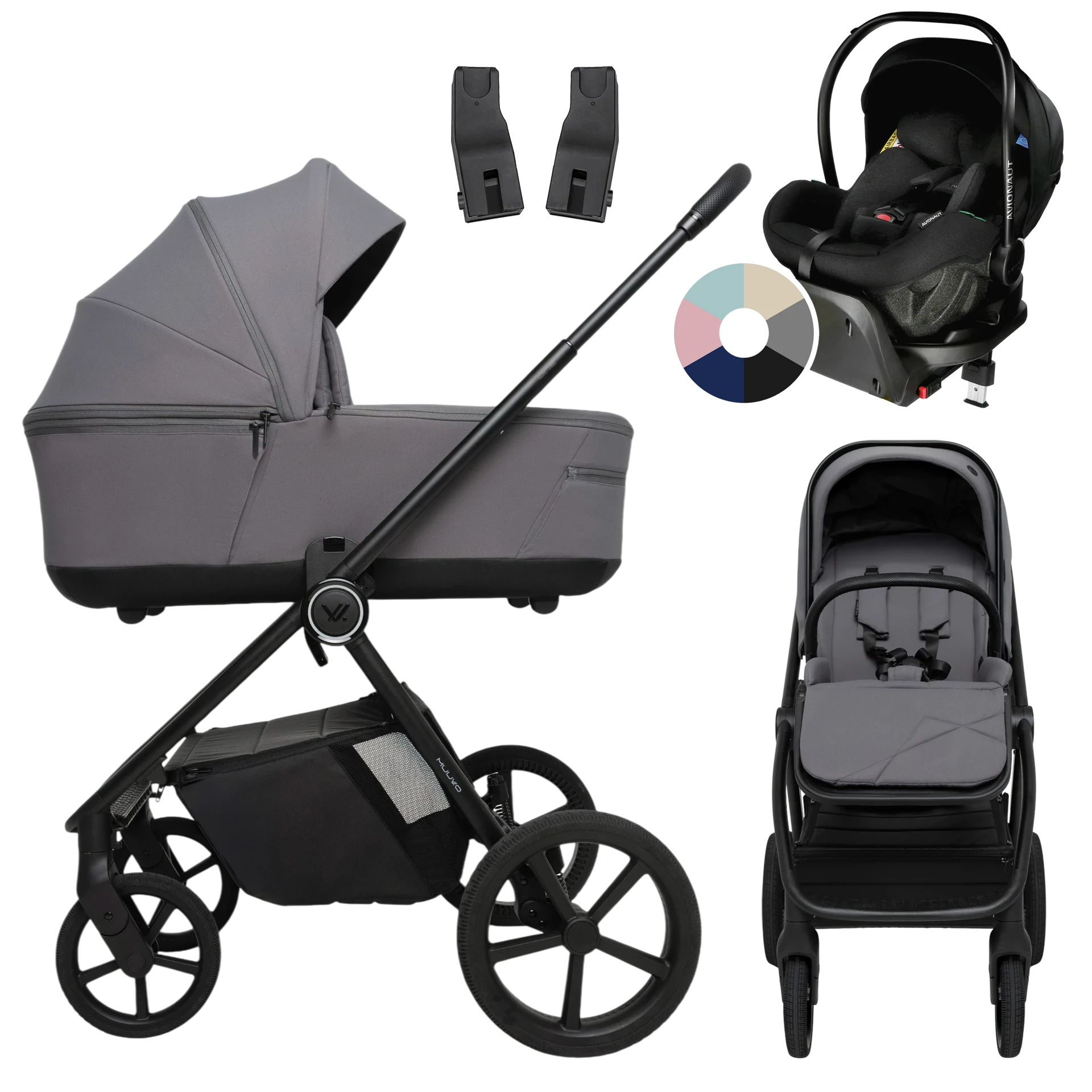 Muuvo One + Avionaut Pixel Pro 2.0 C + baza IQ Orbit +GRATIS - 4w1 | Gris