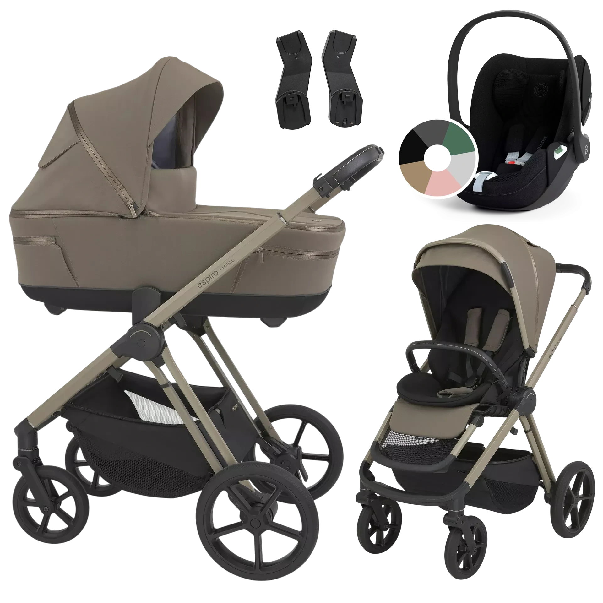 Espiro Miloo + Cybex Cloud T i-Size +GRATIS - wózek 3w1 | 209 Charming Touch
