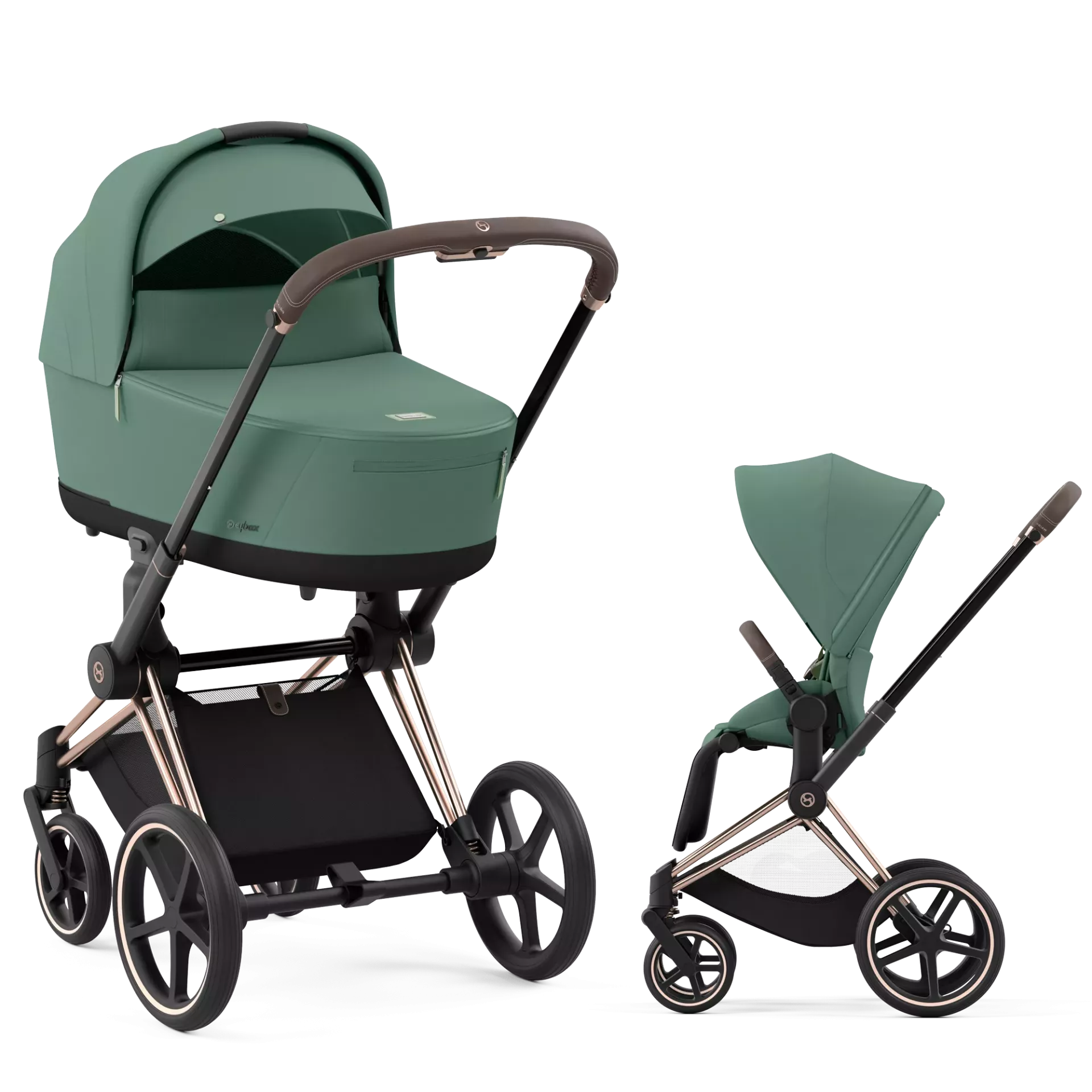 Cybex Priam 4.0 - 2w1 | Leaf Green (Rosegold Frame)