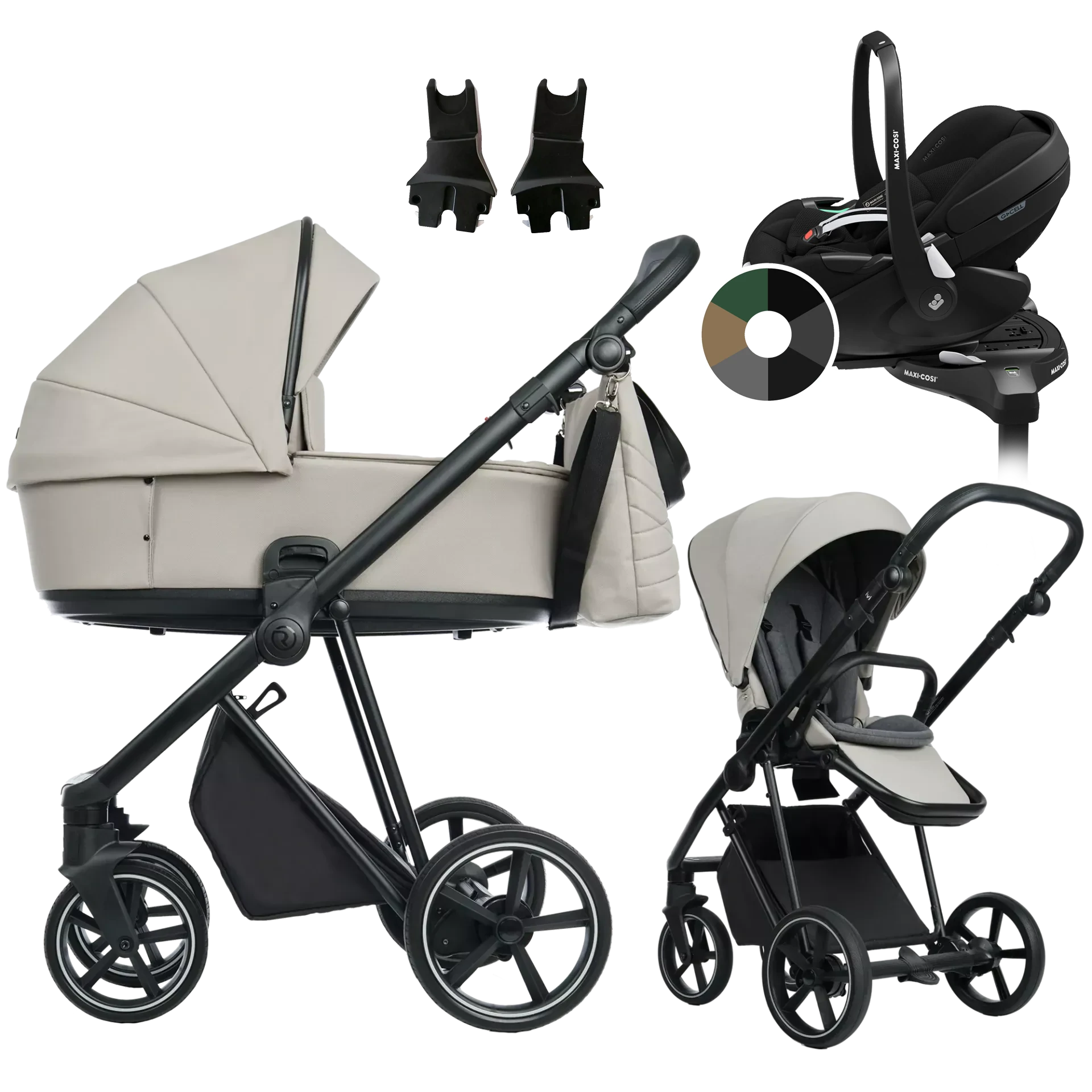 Roan Ivi 2.0 + Maxi-Cosi Pebble 360 Pro2 + baza +GRATIS - 4w1 | Sesame