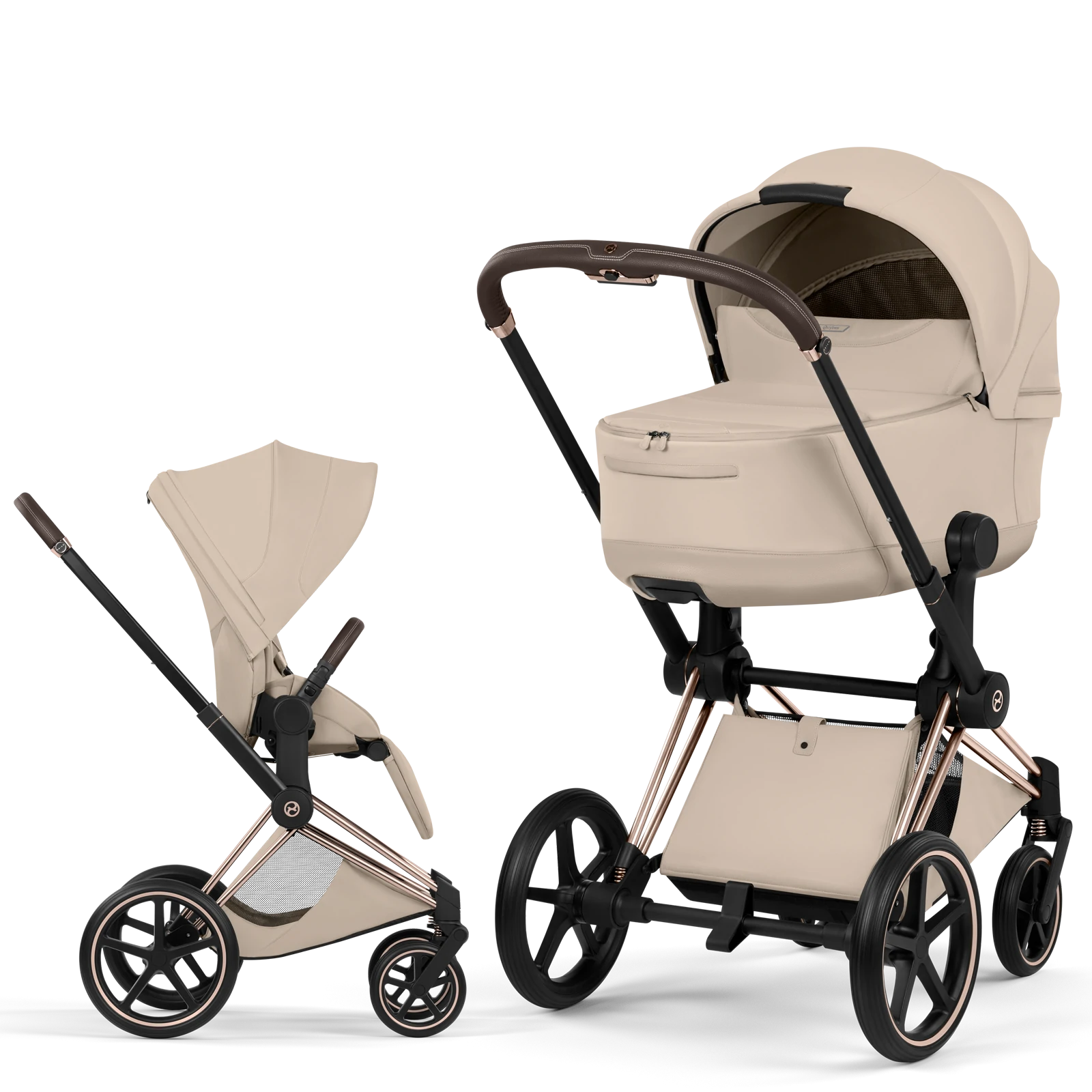 Cybex Priam 5.0 - wózek 2w1 | Cozy Beige - Rosegold (Style)
