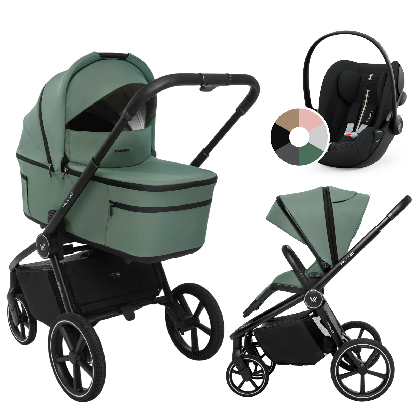 Muuvo Fold + Cybex Cloud G3 i-Size + GRATIS - 3w1 | Pine Green