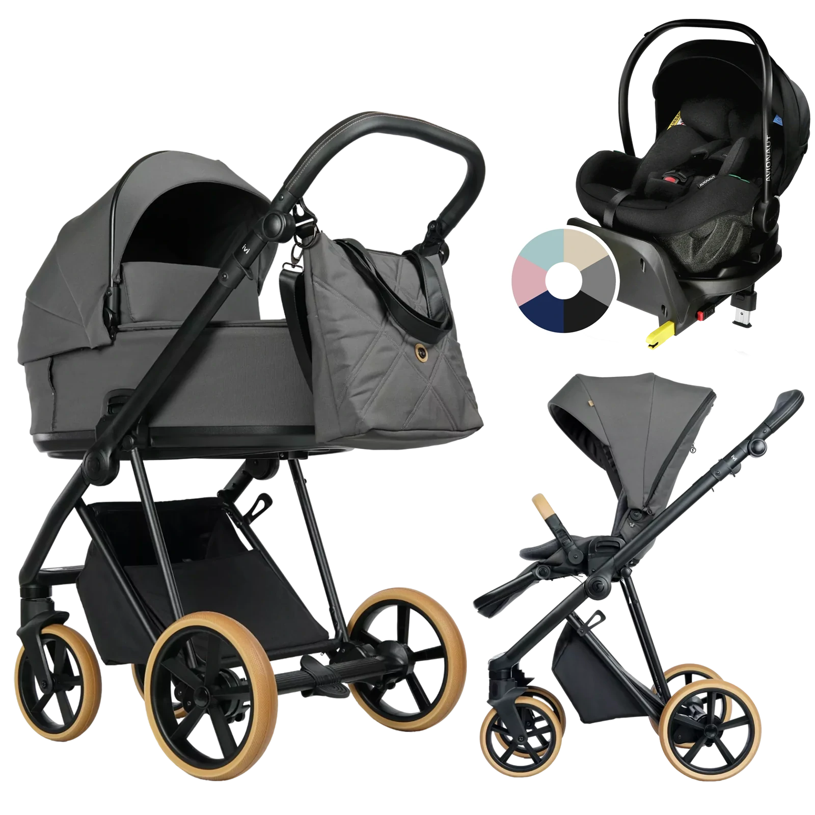 Roan Ivi 2.0 Vintage + Avionaut Pixel Pro 2.0 C + baza IQ Orbit + GRATIS - 4w1 | Sicilian Olive