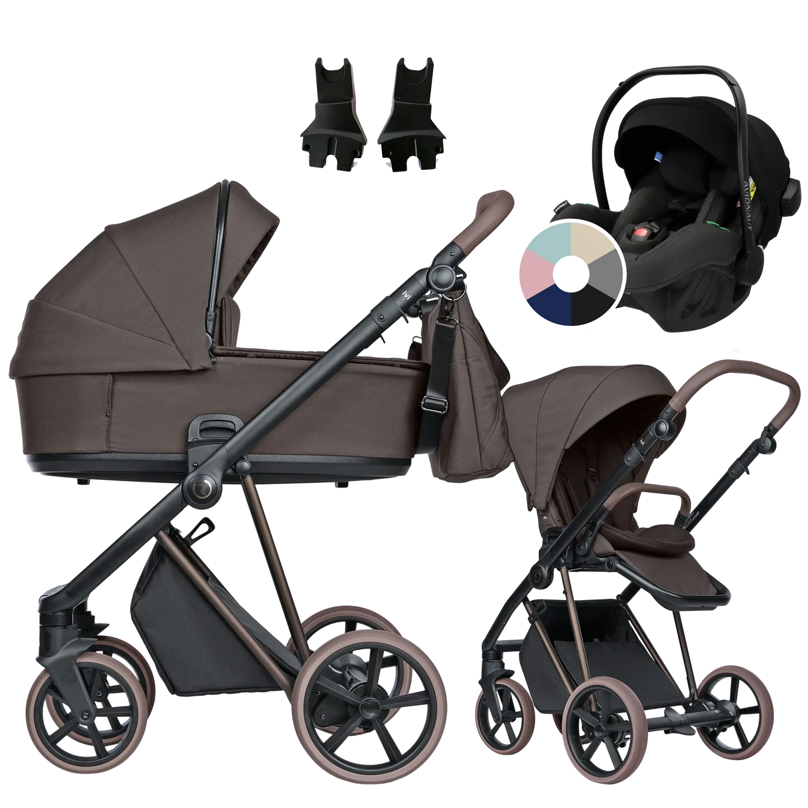 Roan Ivi 2.0 Vintage + Avionaut Pixel Pro 2.0 C +GRATIS - 3w1 | Turkish Coffee Brown