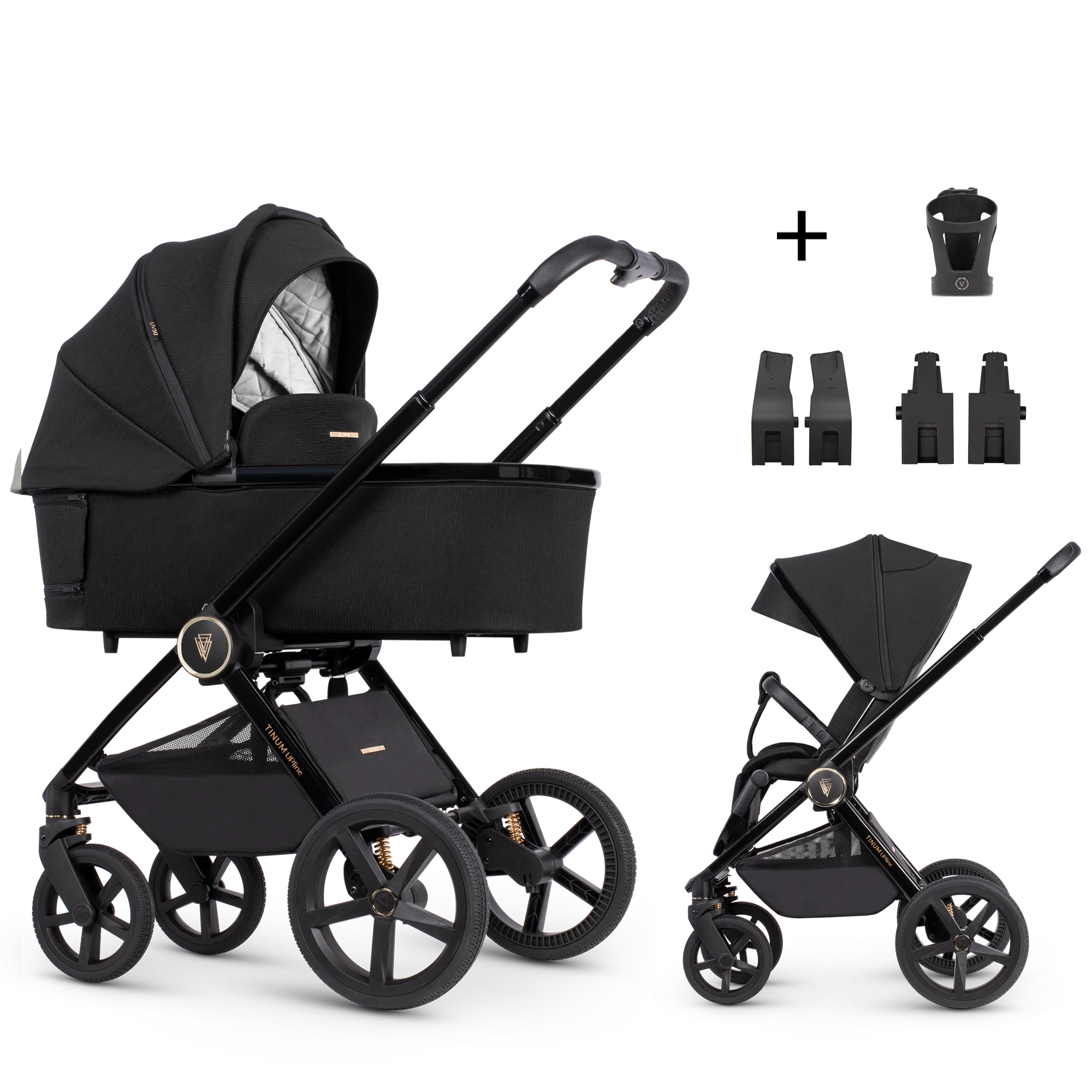 Venicci Tinum Upline +AKCESORIA - 2w1 | All Black Venicci Tinum Upline +AKCESORIA - 2w1 | All Black
