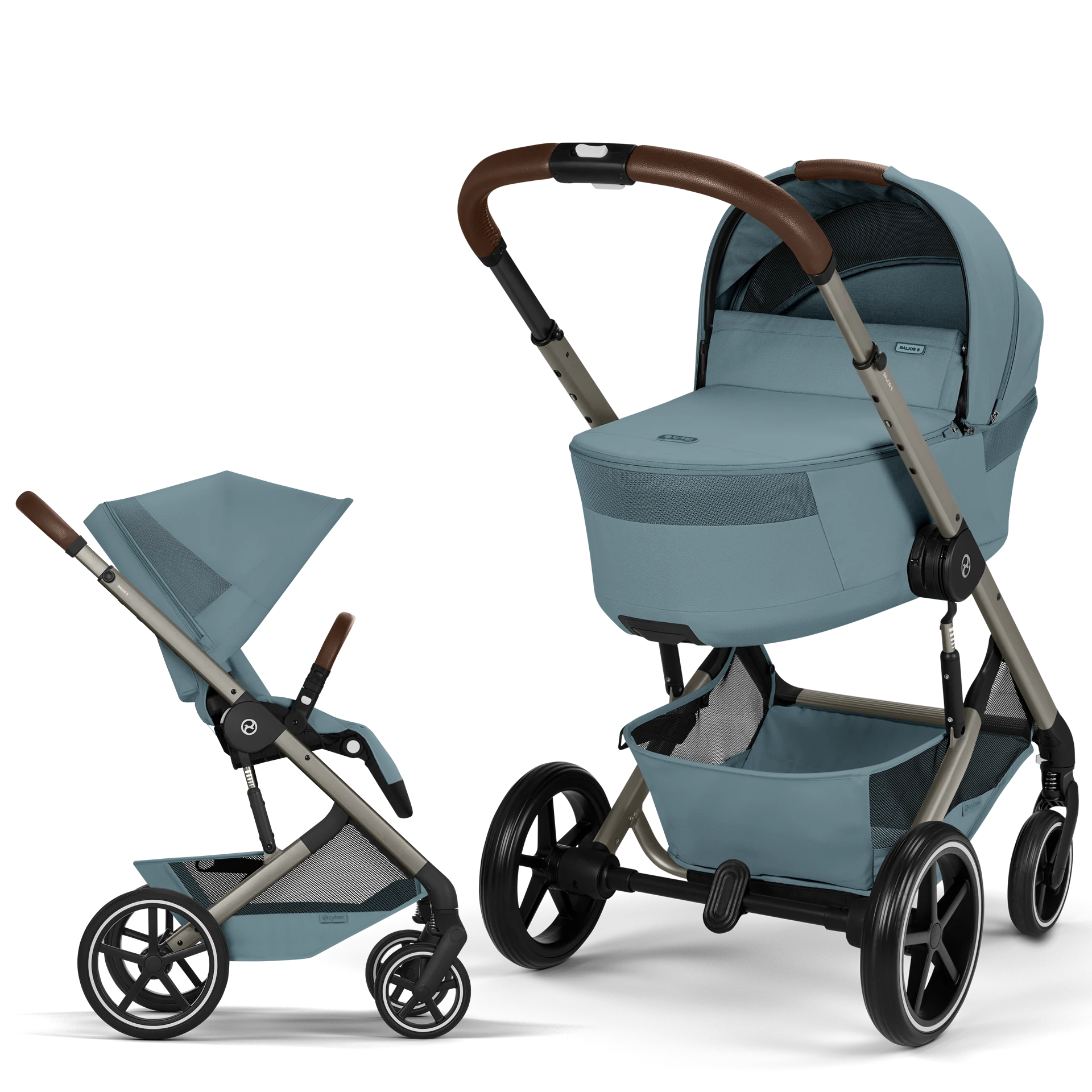 Cybex Balios S Lux Fold - 2w1 ze składaną gondolą | Stormy Blue
