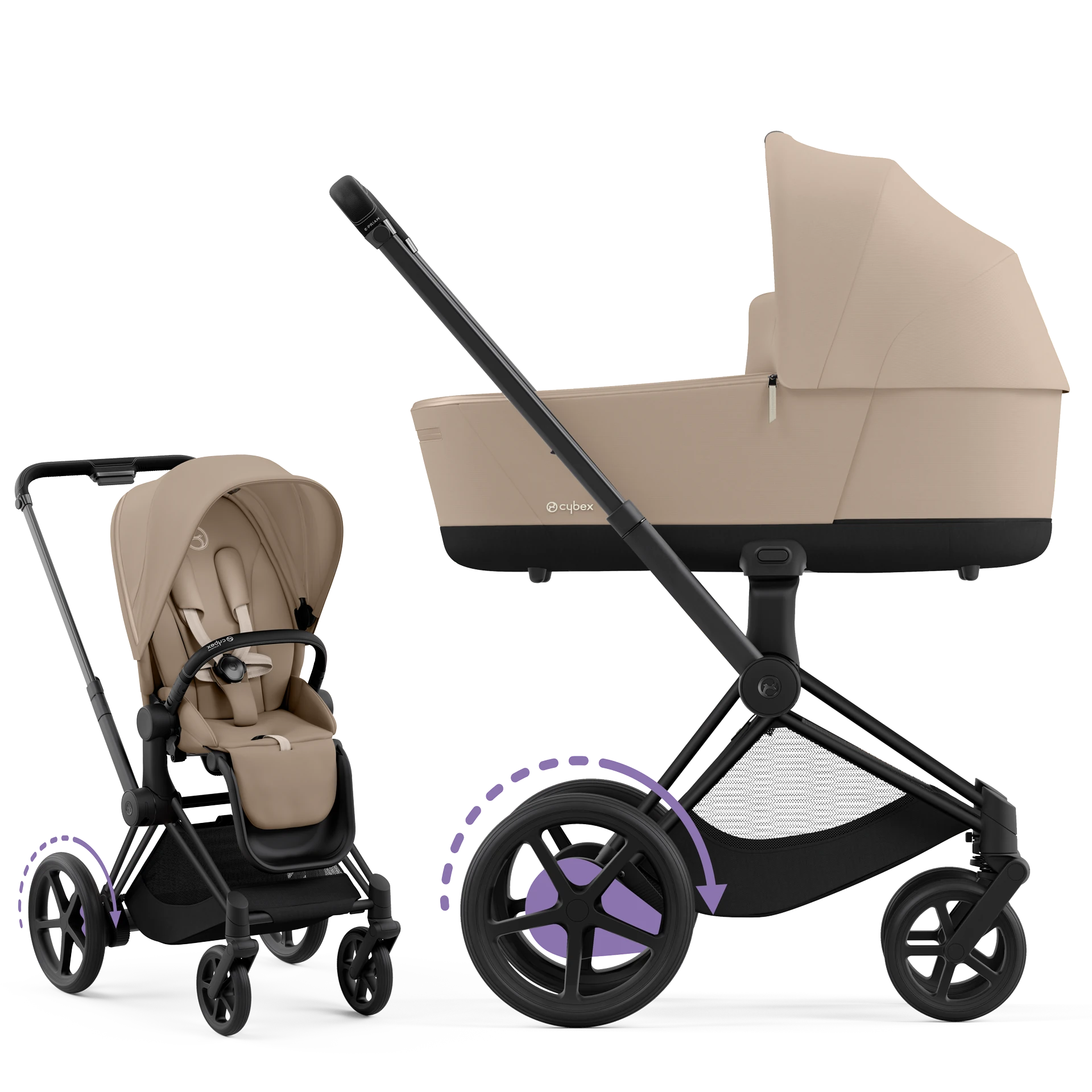 Cybex e-Priam 4.0 - 2w1 | Cozy Beige (Matt Black Frame)