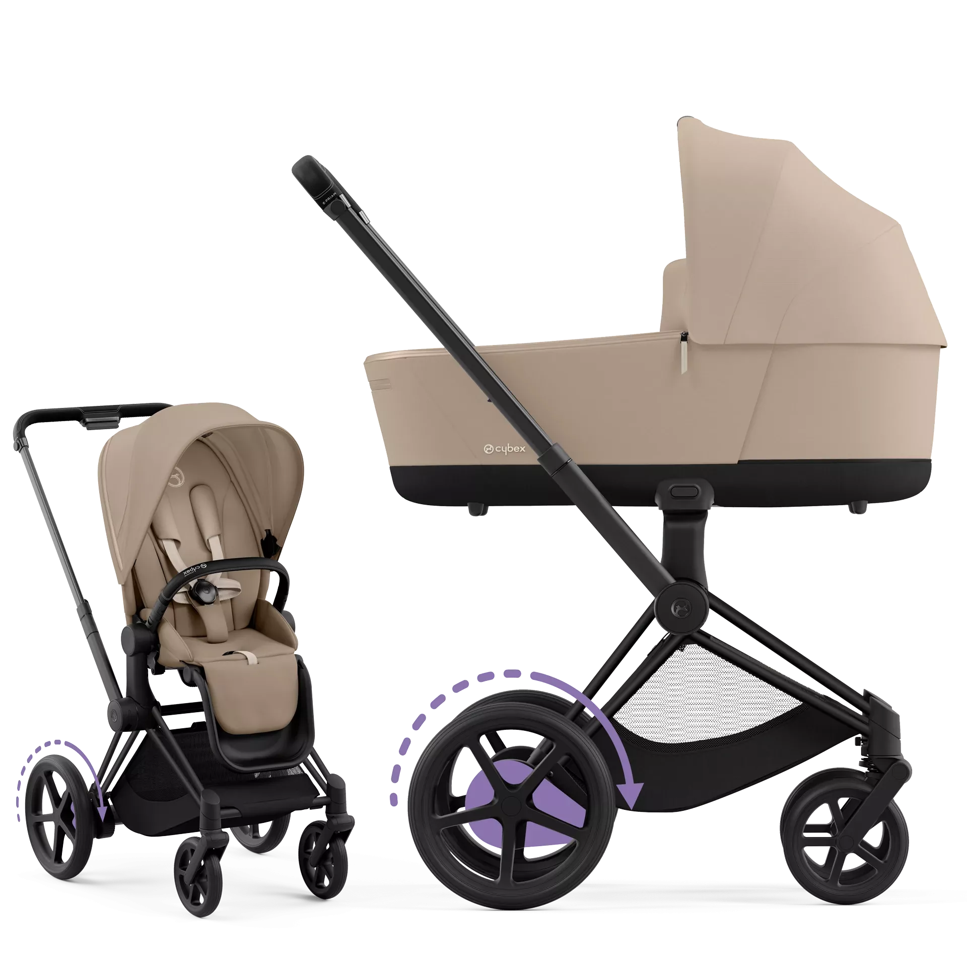 Cybex e-Priam 4.0 - 2w1 | Cozy Beige (Matt Black Frame)