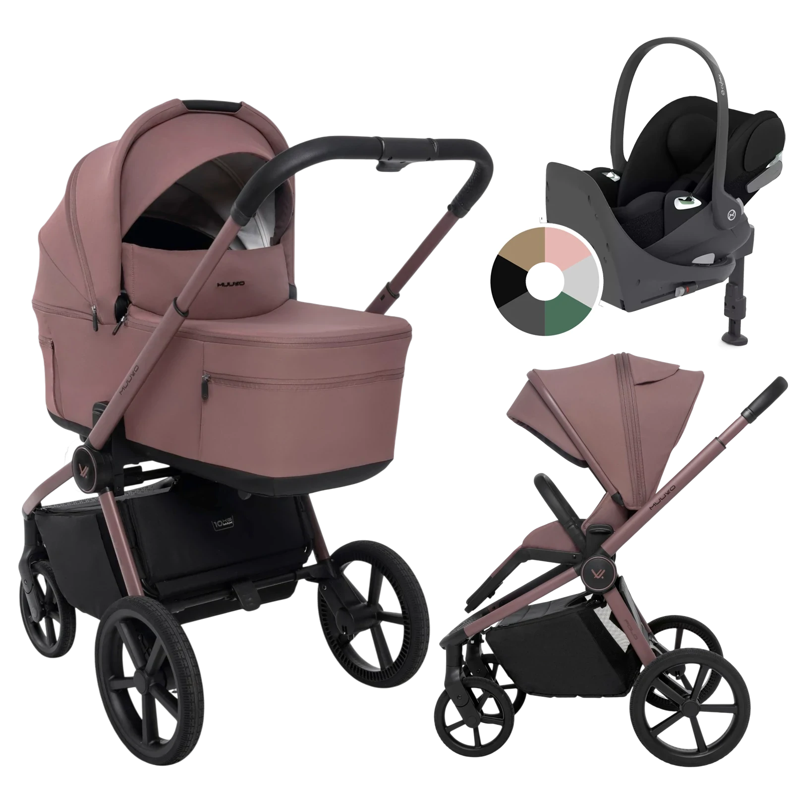 Muuvo Fold + Cybex Cloud T + baza T + GRATIS - 4w1 | Cocoa
