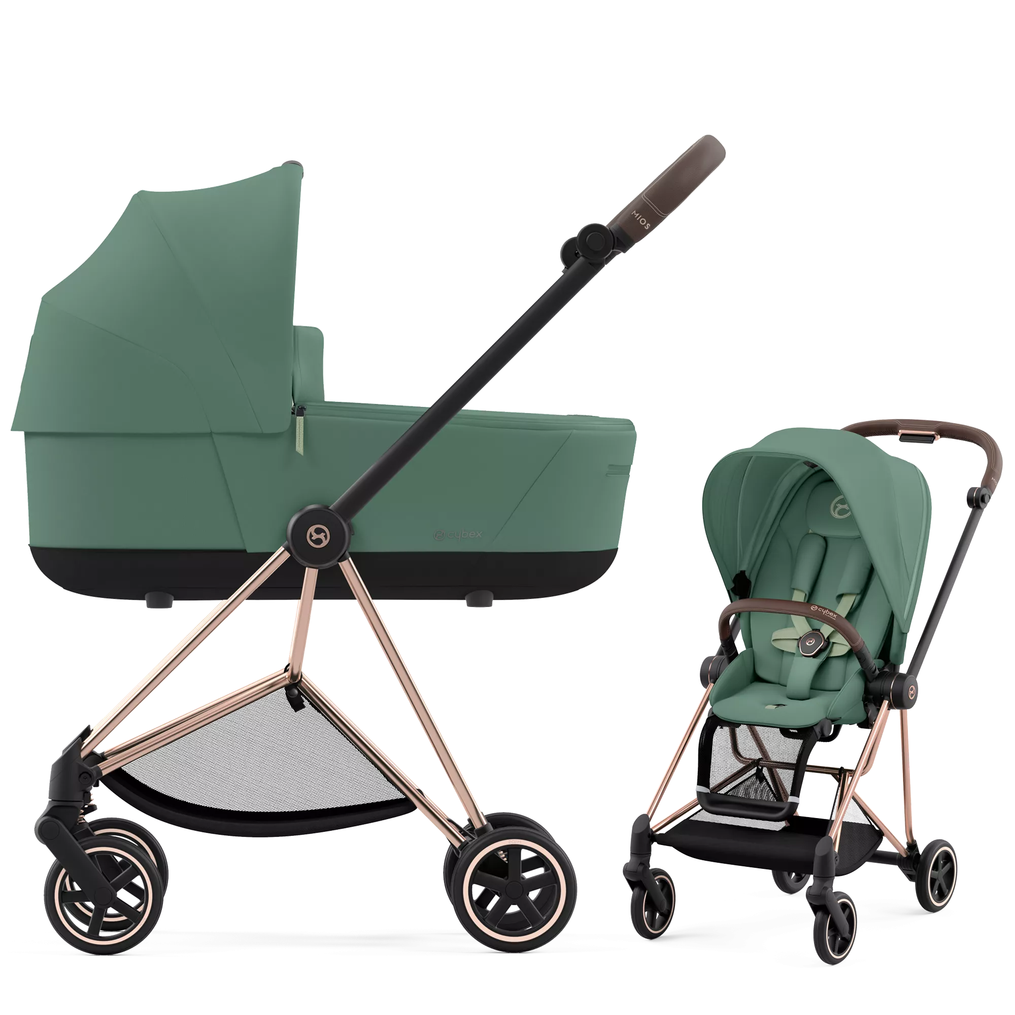 Cybex Mios 3.0 - 2w1 | Leaf Green (Rosegold Frame)