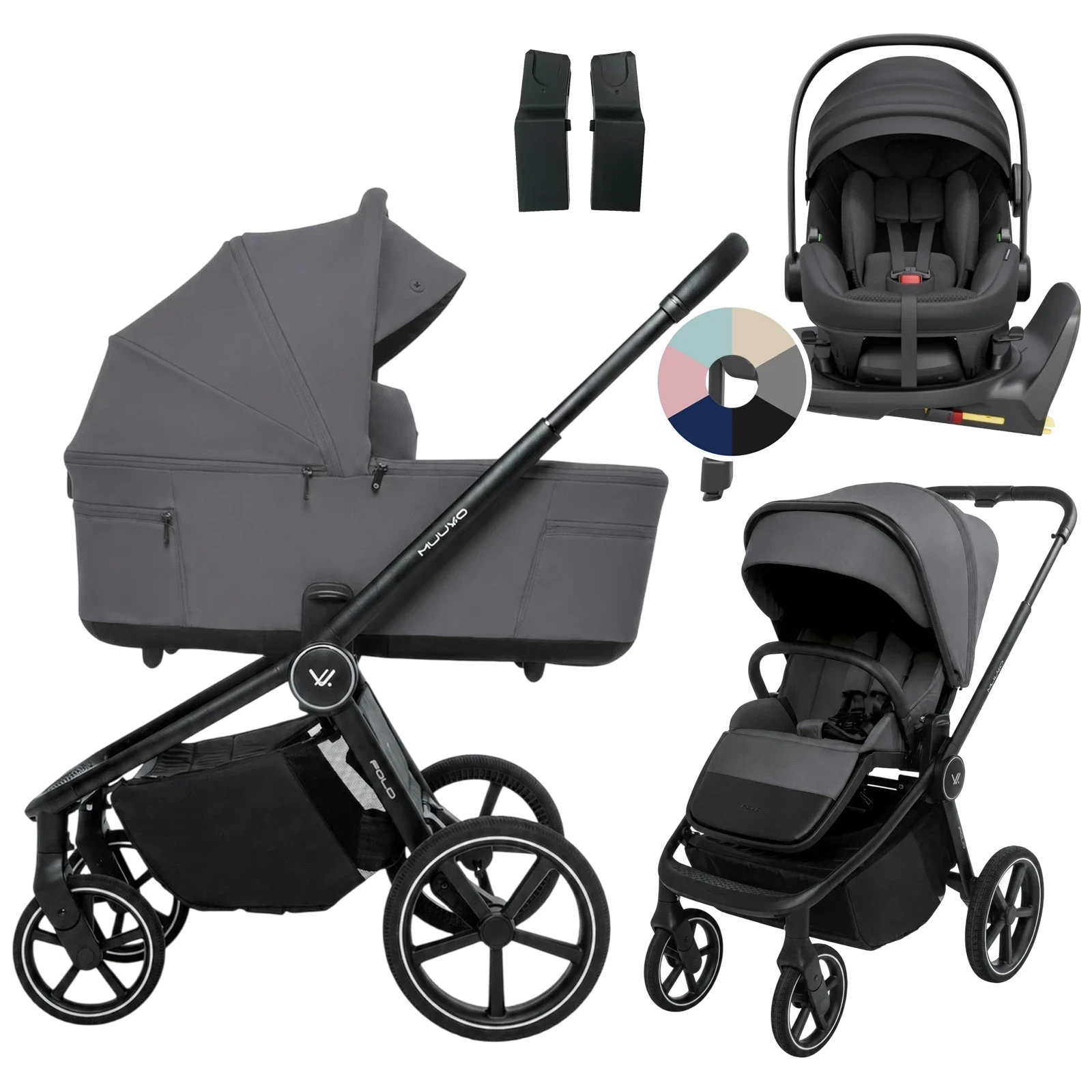 Muuvo Fold + Avionaut Pixel 3 + baza IQ Orbit + GRATIS - 4w1 | Iron Graphite
