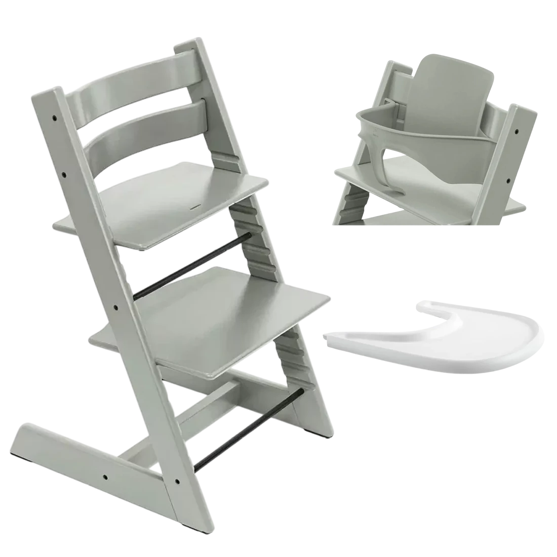 Stokke Tripp Trapp - zestaw z tacką i Baby Set | Glacier Green